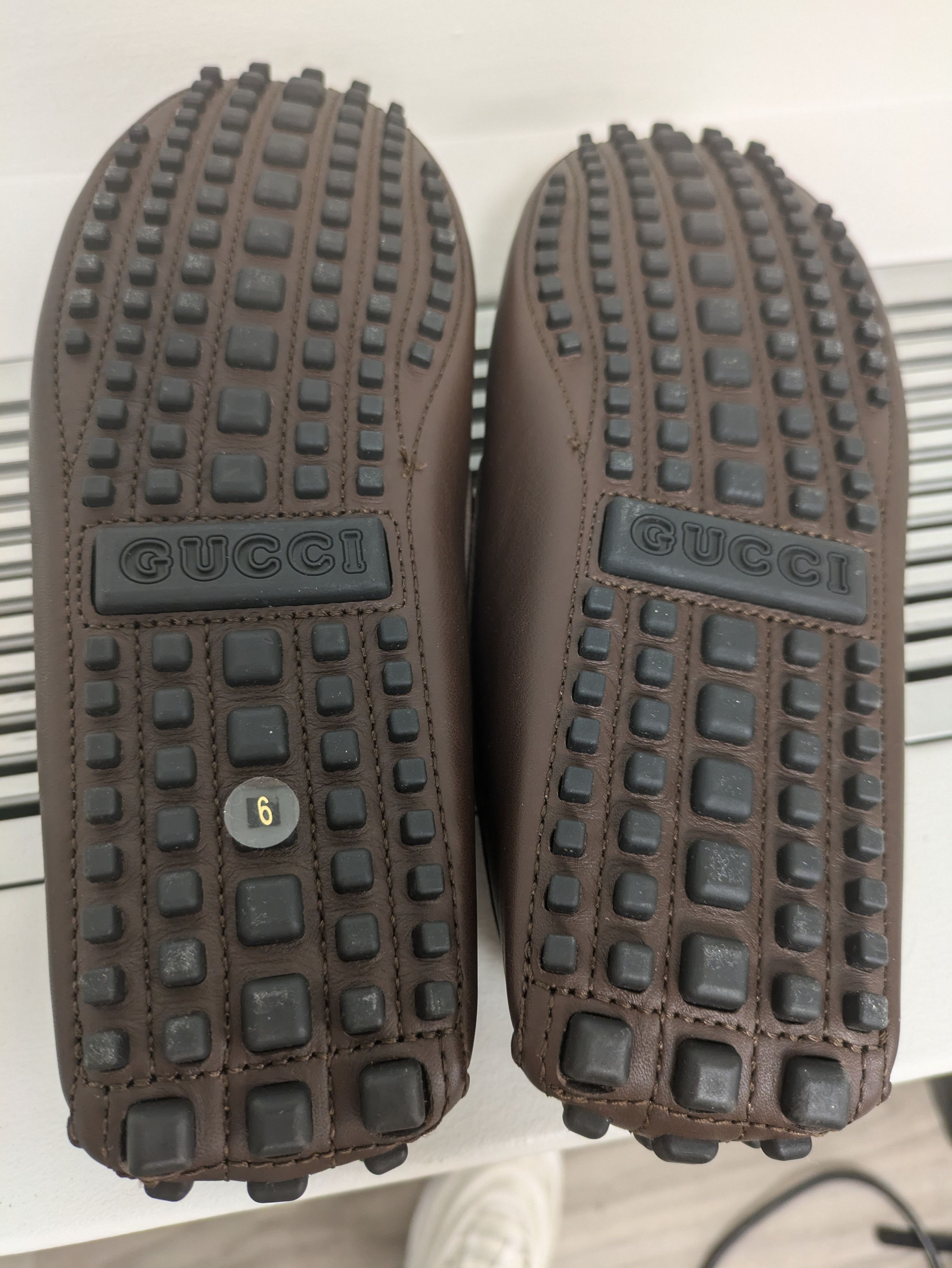 Gucci GUCCI Ayrton Webbing-Trimmed Horsebit Leather Driving Shoes Size US 8 / EU 41 - 6 Thumbnail
