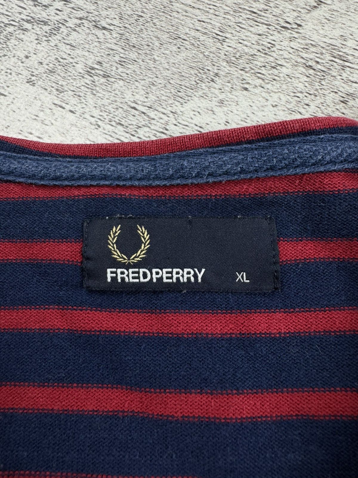 Fred Perry Fred Perry Striped Sportswear Men’s Blue XL Cotton Crew Neck Sweatshirt Pullover Size US XL / EU 56 / 4 - 6 Thumbnail