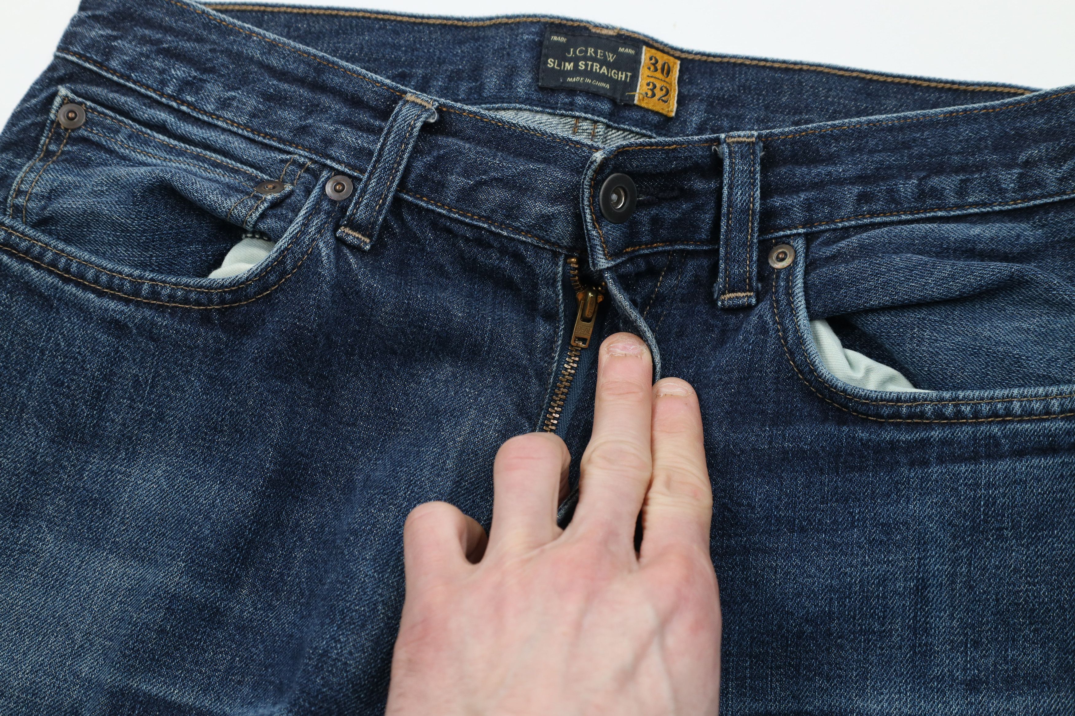 J.Crew Vintage Y2K J Crew Slim Straight Leg Denim Jeans Blue Cotton Size US 30 / EU 46 - 9 Thumbnail