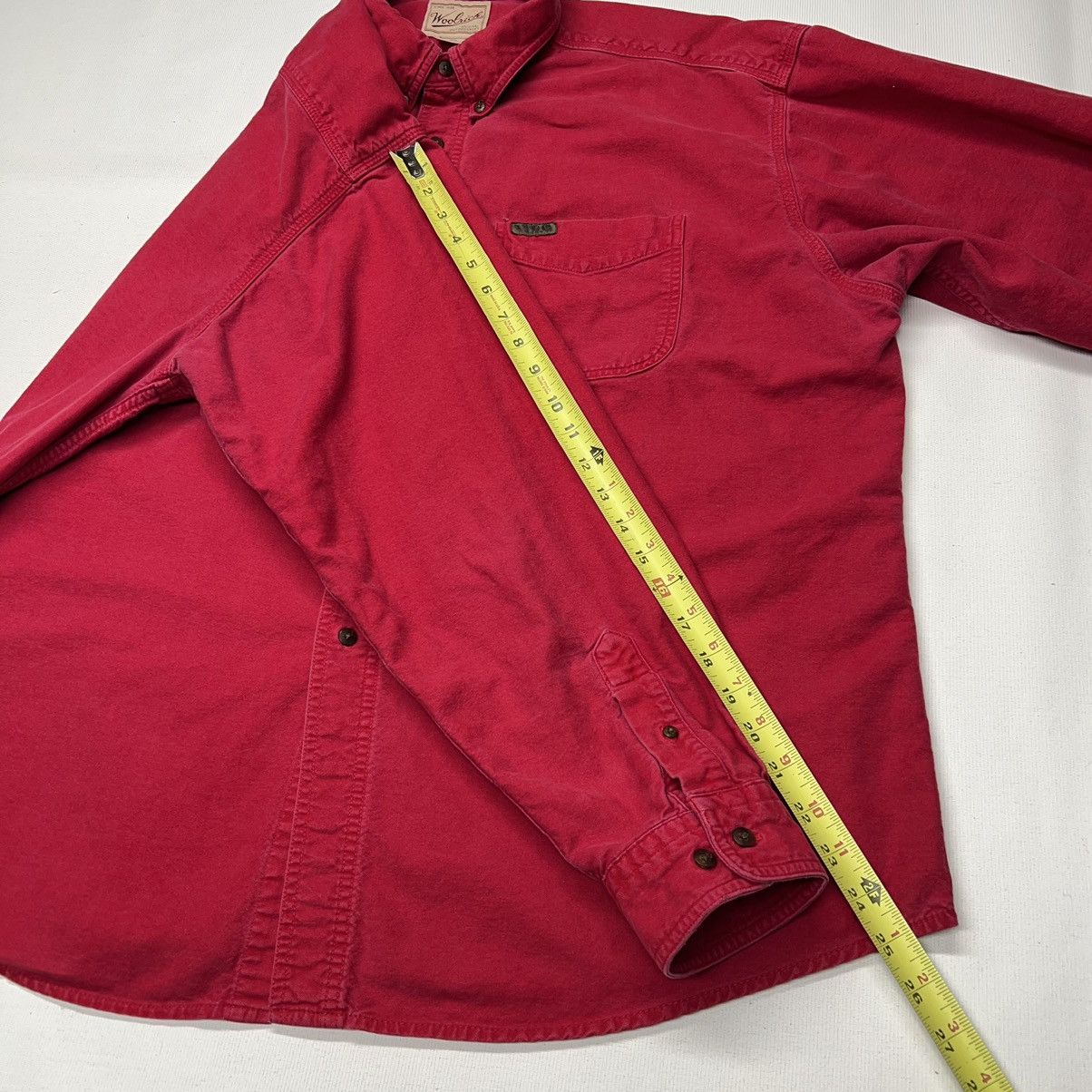 Vintage × Woolrich Woolen Mills VTG Woolrich Chamois Flannel Shirt Red Button Long Sleeve Size US XXL / EU 58 / 5 - 19 Thumbnail