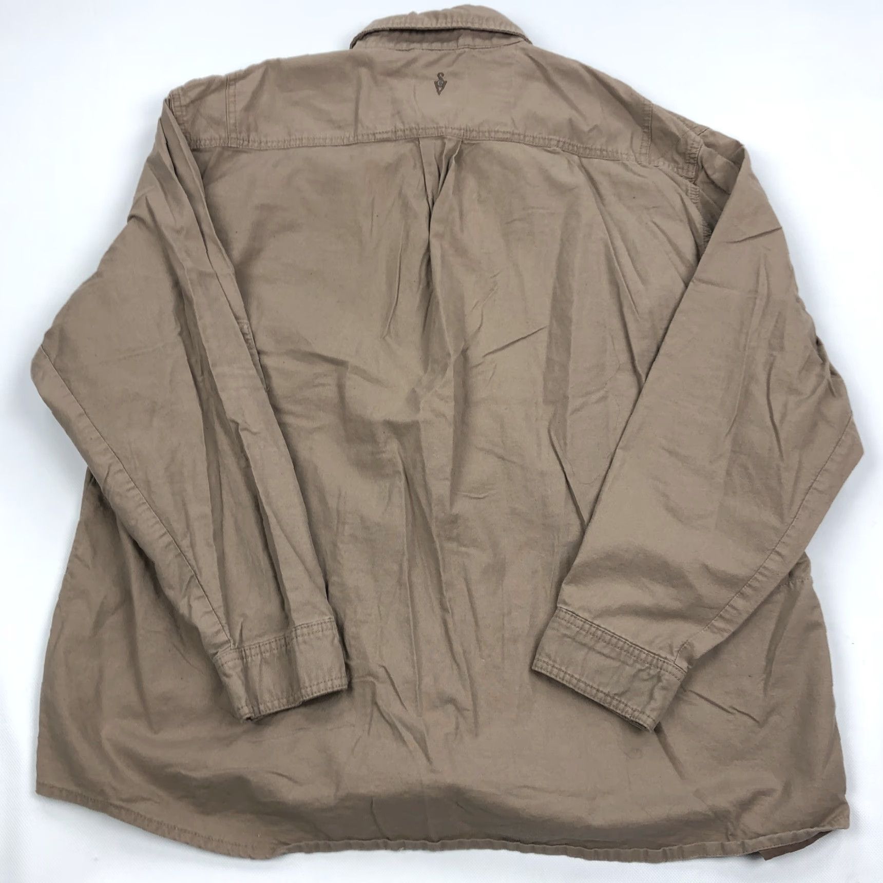 Vintage SCOTTEVEST SeV Button-Up Shirt Khaki Tan Long Sleeve Cotton Mens 2XL Casual Travel Pockets Embroidered Logo Printed? Not printed. Size US XXL / EU 58 / 5 - 6 Thumbnail