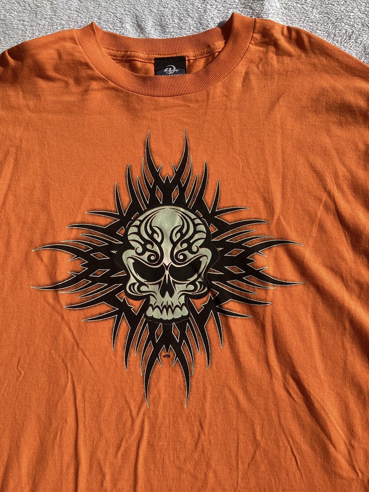 Other × Vintage Vtg 4 seasons classic Y2K skull graphic LS orange Tee Size US XL / EU 56 / 4 - 3 Thumbnail