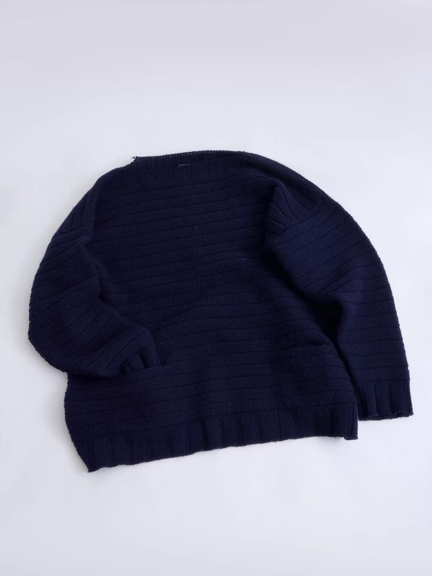 Prada PRADA by RAF SIMONS Navy Oversized Wool Sweater Size 48 Size US M / EU 48-50 / 2 - 8 Thumbnail
