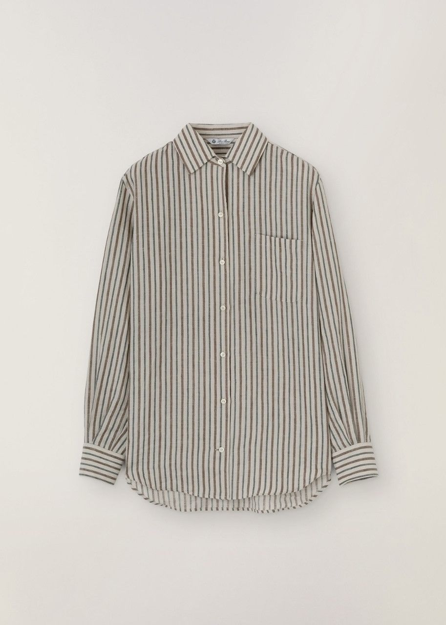 Loro Piana o1srvl11e0524 Shirt in Grey Size S / US 4 / IT 40 - 1 Thumbnail