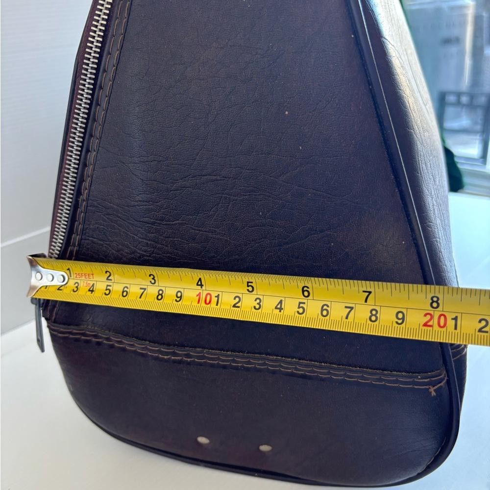 Designer Vintage Leather Brown Bag Size ONE SIZE - 8 Thumbnail