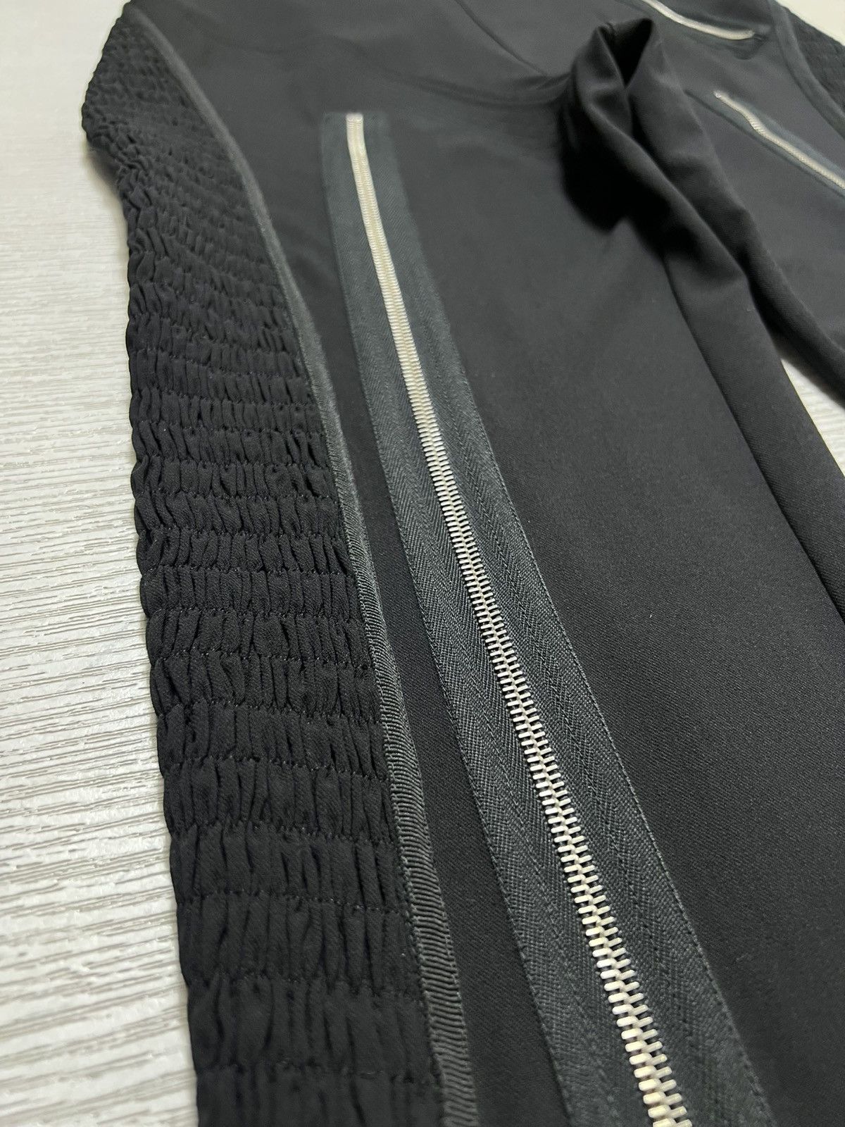 Jean Paul Gaultier Jean Paul Gaultier - Zip Embellished Side Ruffle Leggings Size 28" / US 6 / IT 42 - 9 Thumbnail