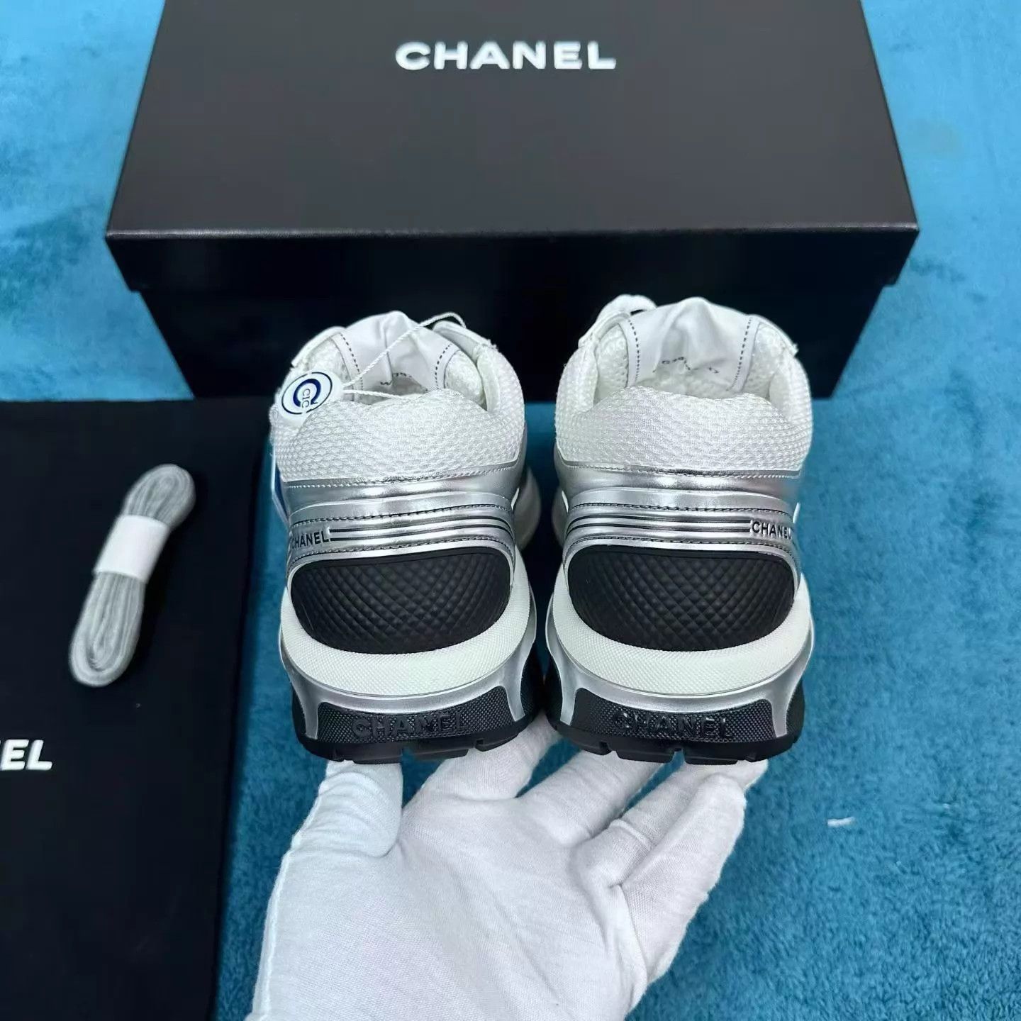 Chanel Chanel Silver Horn King 37 Sneakers Unused Size US 6.5 / IT 36.5 - 4 Thumbnail