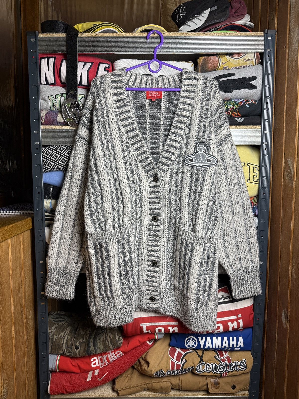 Vivienne Westwood Vivienne Westwood cardigan Sweater Big Logo Luxury Y2K Size US L / EU 52-54 / 3 - 1 Thumbnail