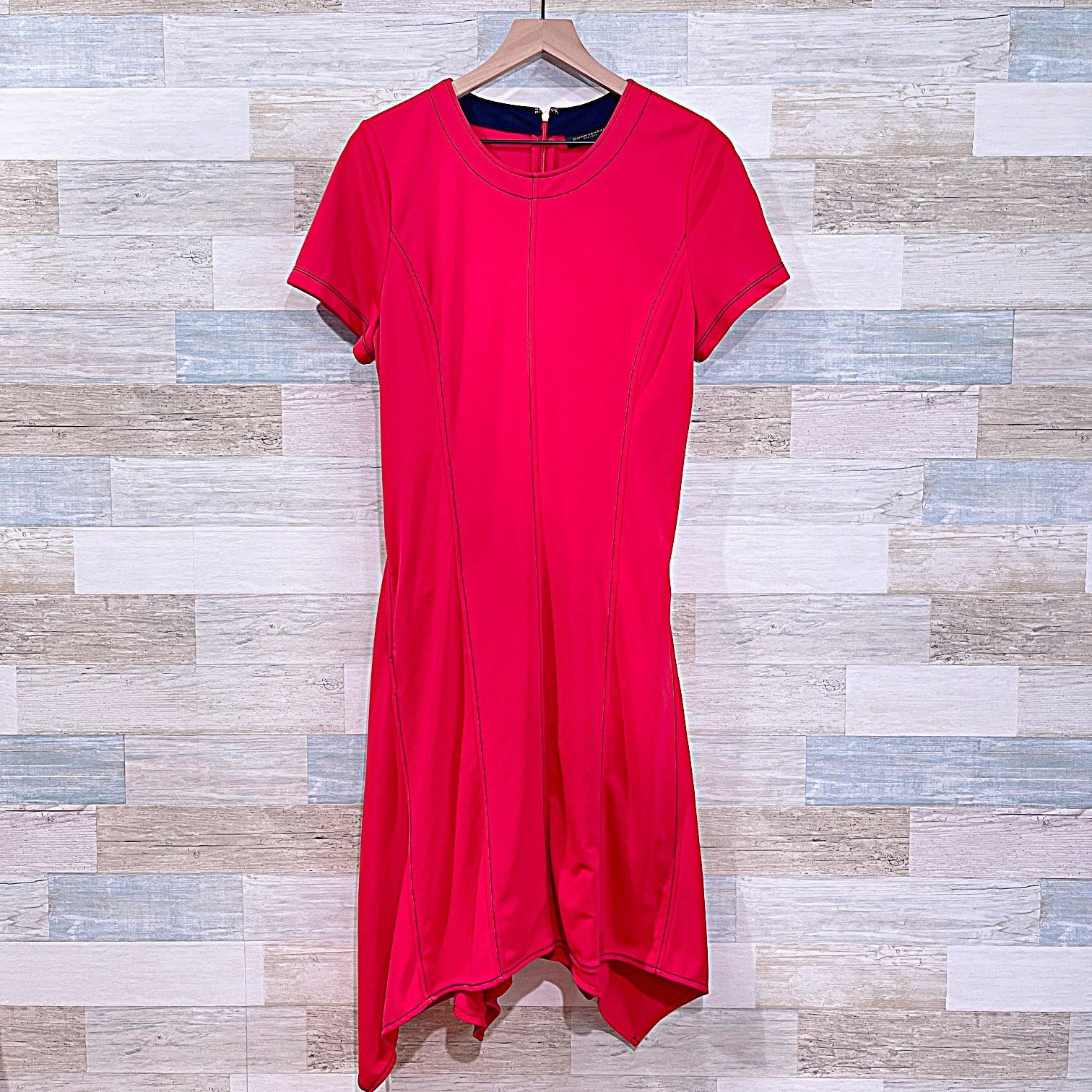 Donna Karan DONNA KARAN NY Hanky Hem Dress RedWomens Medium Size M / US 6-8 / IT 42-44 - 1 Thumbnail