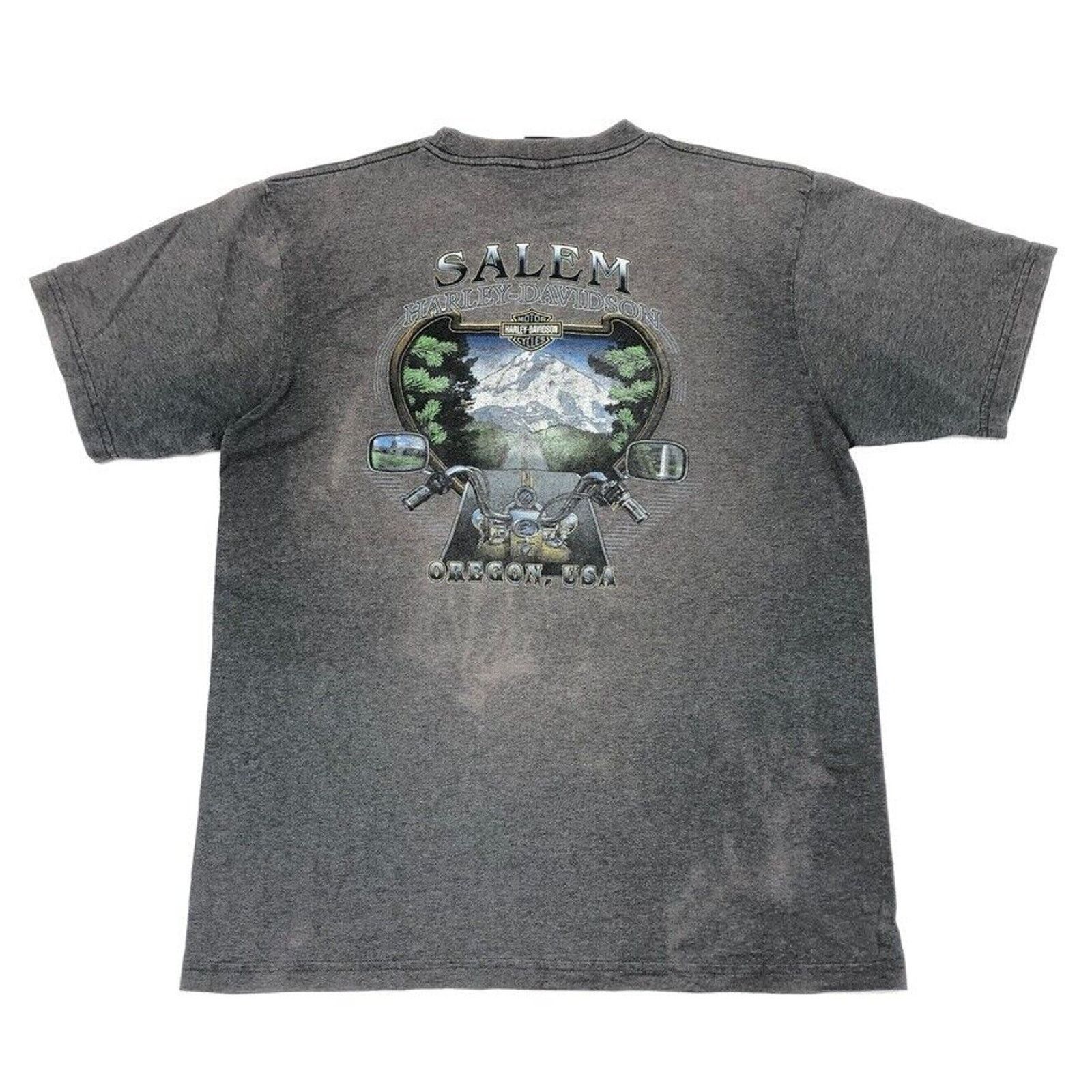 Harley Davidson × Vintage Harley Davidson Salem Oregon Gray Pocket Tee T Shirt Size XL Size US XL / EU 56 / 4 - 5 Thumbnail