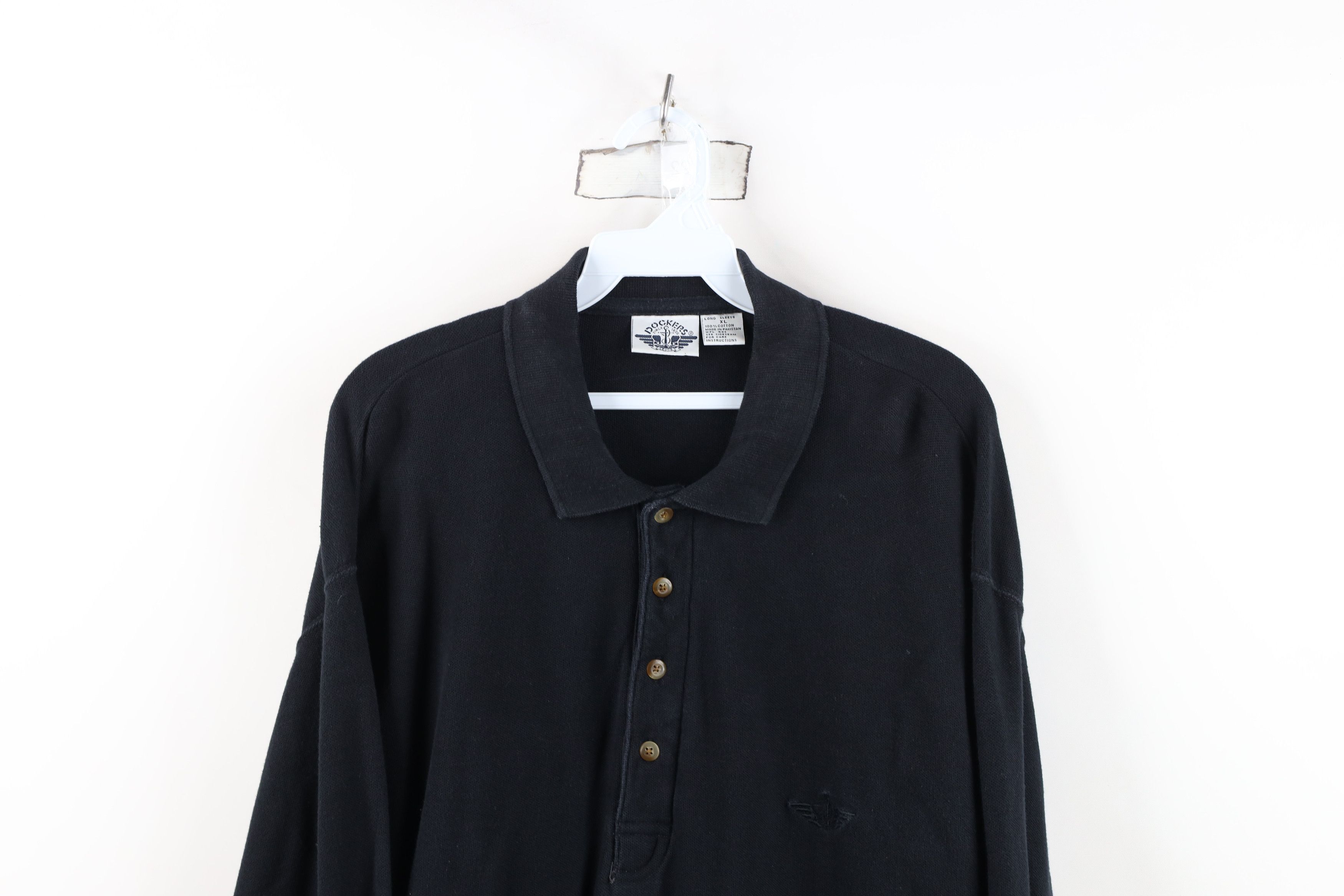Dockers Vintage 90s Dockers Levis Heavyweight Long Sleeve Rugby Polo Size US XL / EU 56 / 4 - 2 Thumbnail