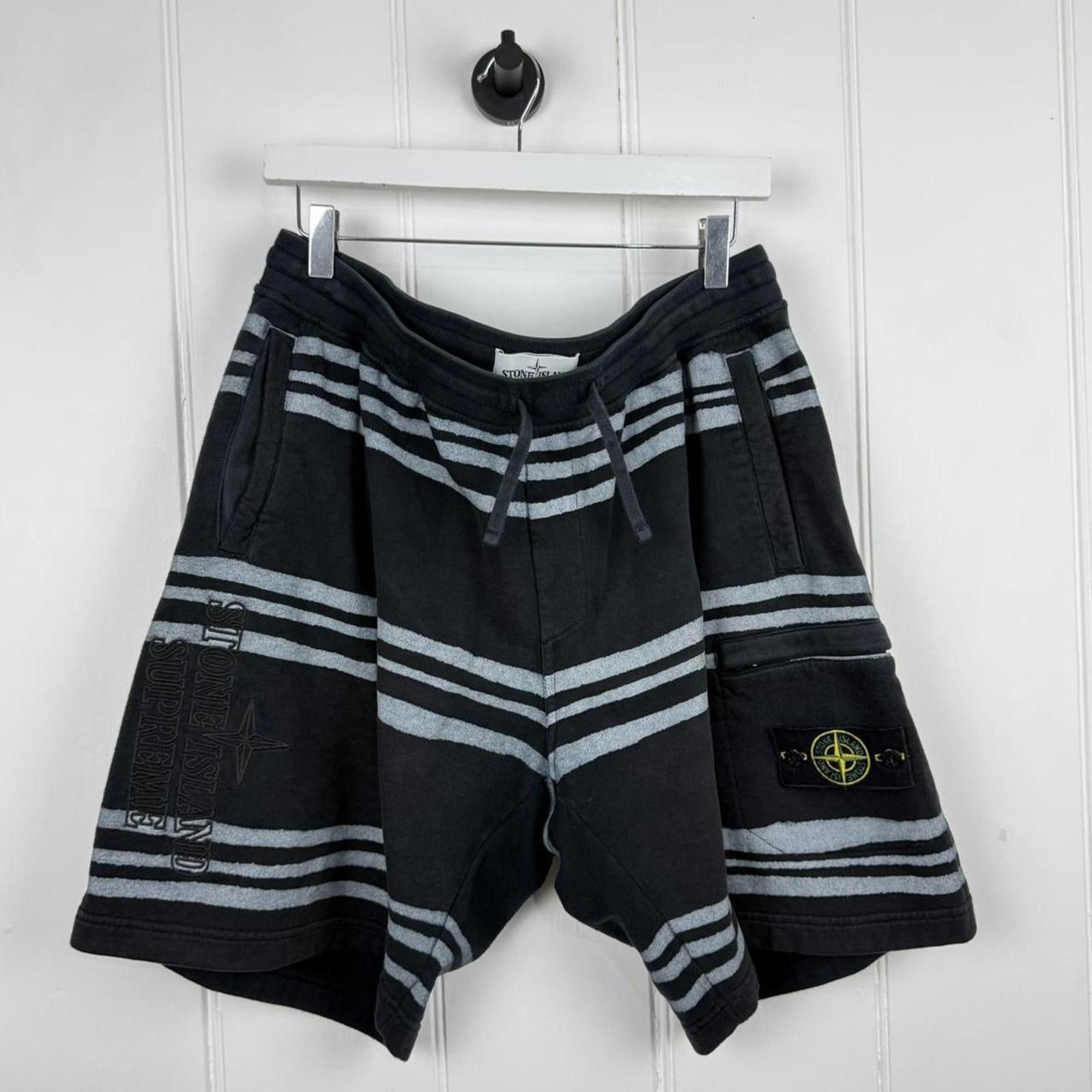 Stone Island Stone Island x Supreme Striped Shorts Size US 34 / EU 50 - 1 Thumbnail