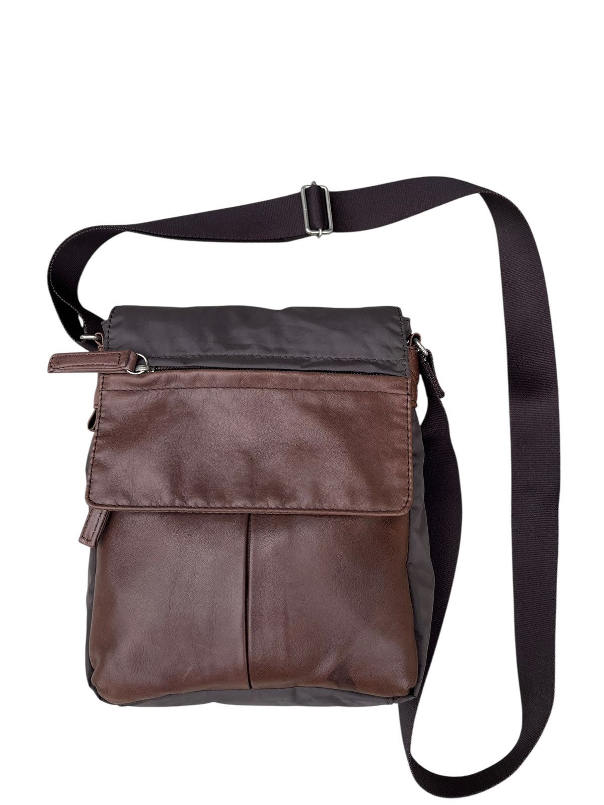 Yohji Yamamoto Vintage 2000 Yohji Yamamoto Y’saccs Hybrid Leather Sling Bag Size ONE SIZE - 1 Thumbnail