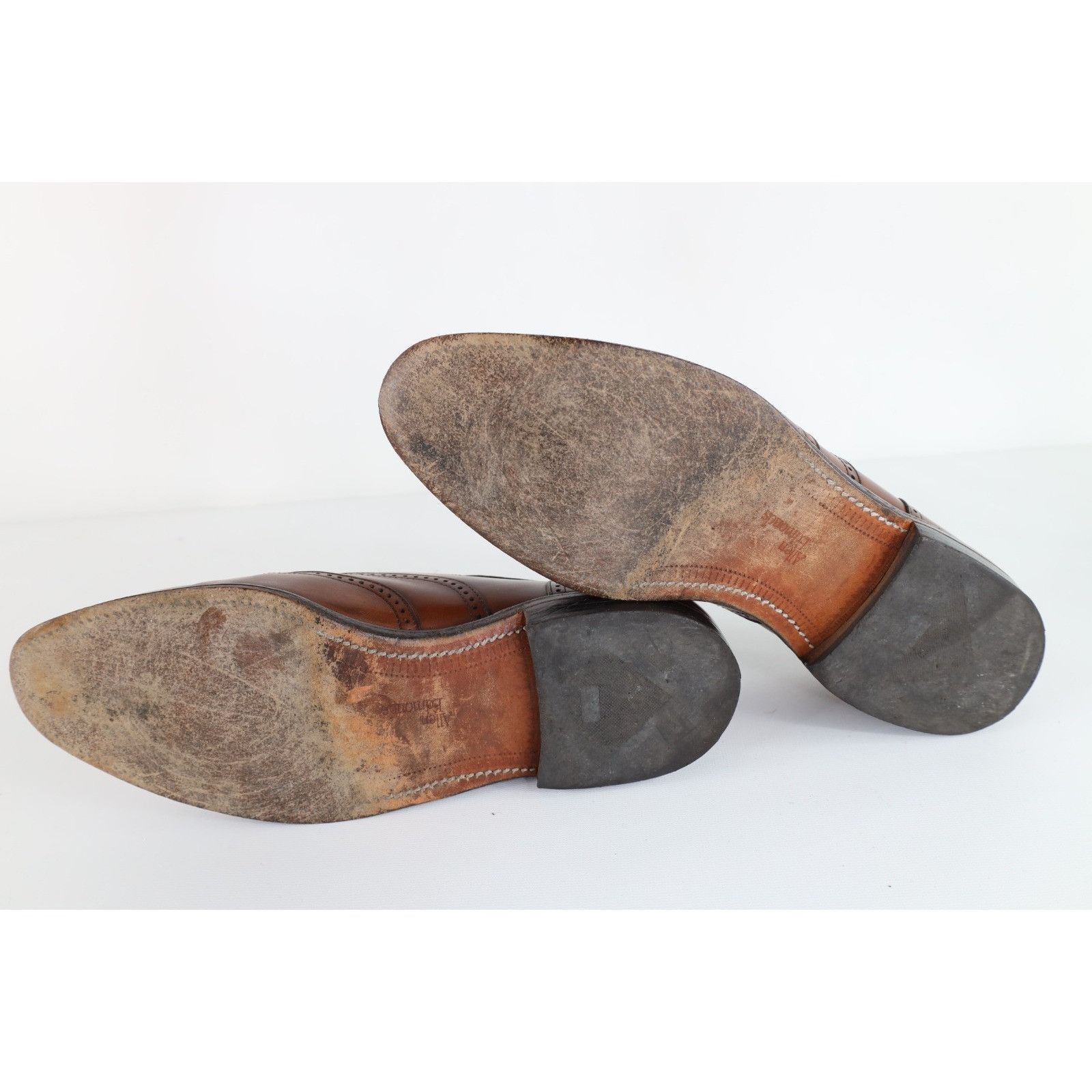 Vintage Allen Edmonds Marlow Leather Oxford Wingtips Shoes display picture 3