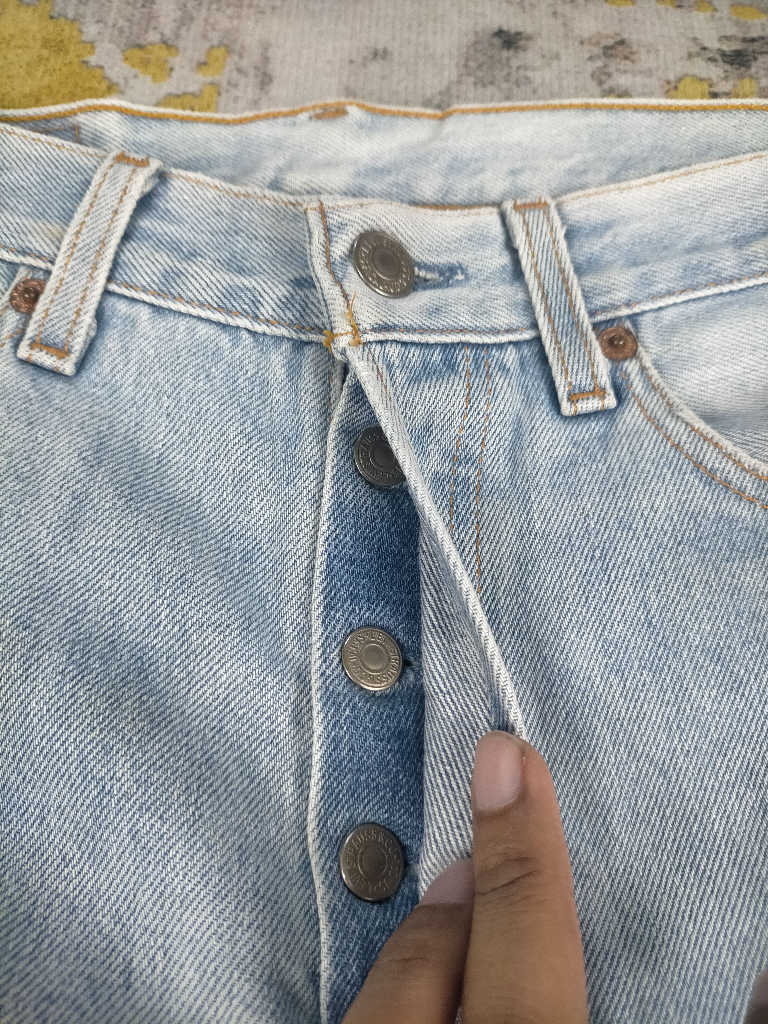 Kapital 🔥Crazy Levis 501 Stone Wash Faded Distressed Jeans Size US 28 / EU 44 - 6 Thumbnail