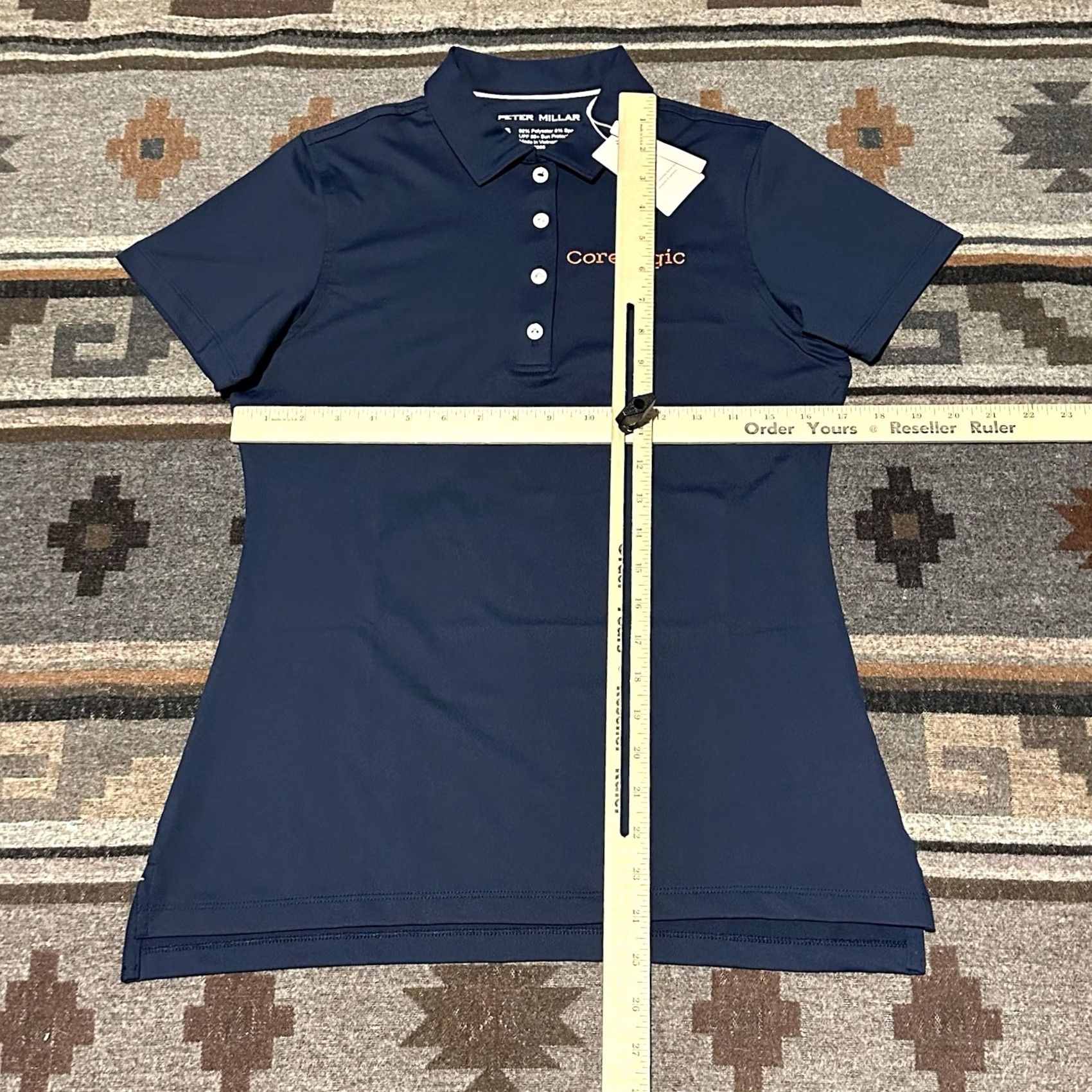 Peter Millar Peter Millar Polo Womens Small Blue Performance Perfect Fit B4 Golf Size S / US 4 / IT 40 - 3 Thumbnail
