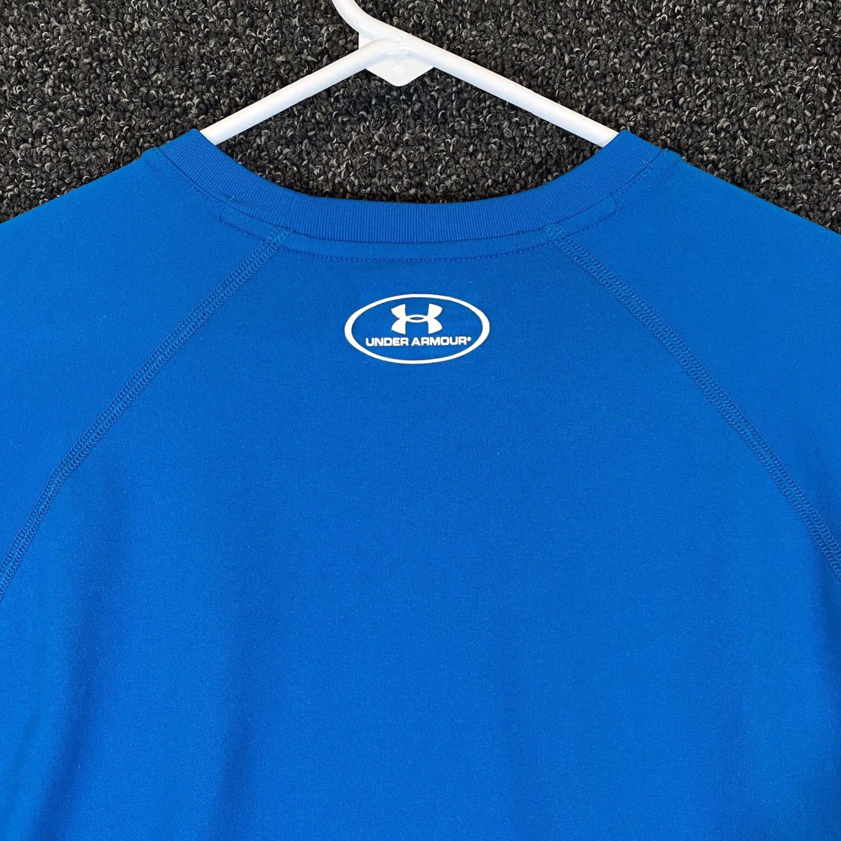 Under Armour Under Armour Shirt Mens M Blue HeatGear Crew T-Shirt Workout Gym Tee Logo Active Fitness Training Size US M / EU 48-50 / 2 - 8 Thumbnail