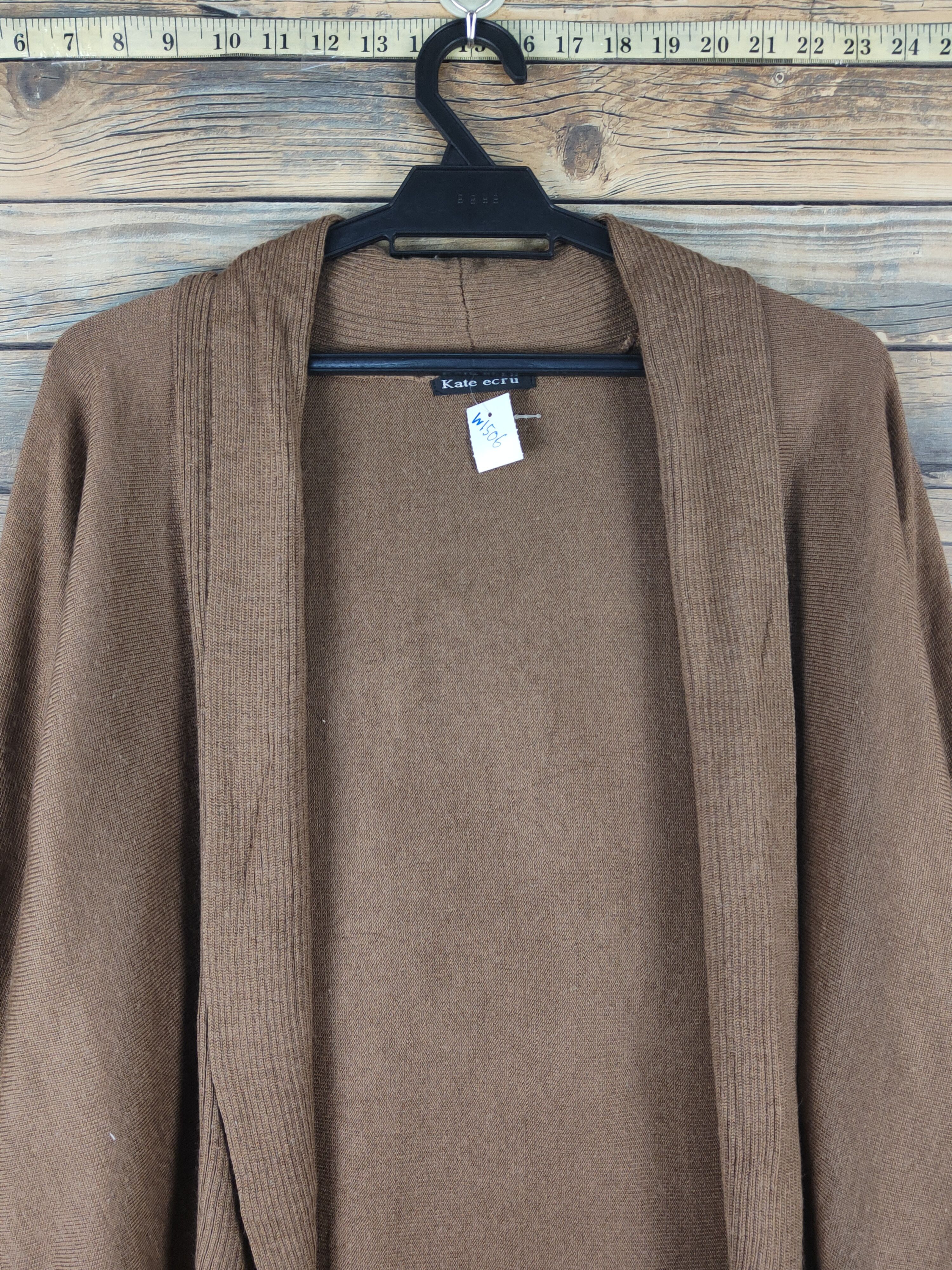 Homespun Knitwear × Japanese Brand Kate Ecru Brown Knitwear Cardigan #W1506 Size L / US 10 / IT 46 - 2 Thumbnail