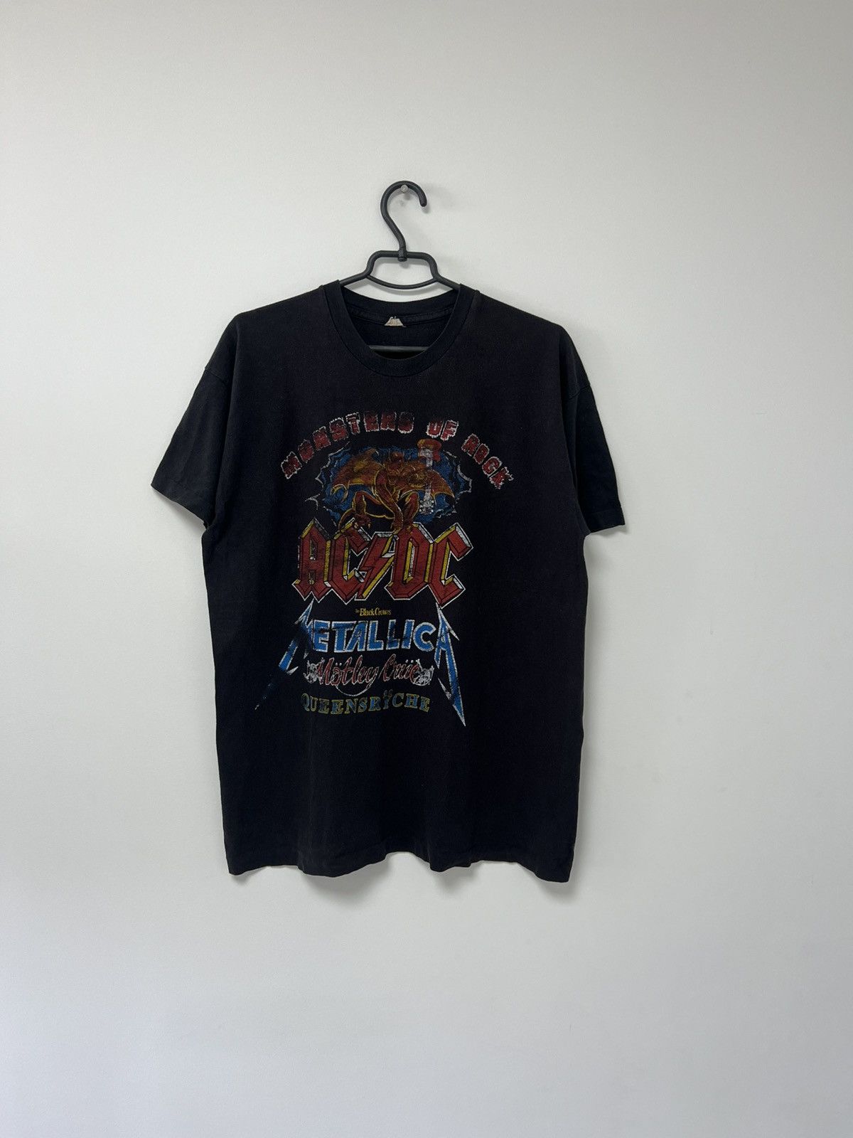 Band Tees × Vintage Vintage 1991s Monsters of Rock Ac Dc Metallica T shirt sz L Size US L / EU 52-54 / 3 - 2 Thumbnail