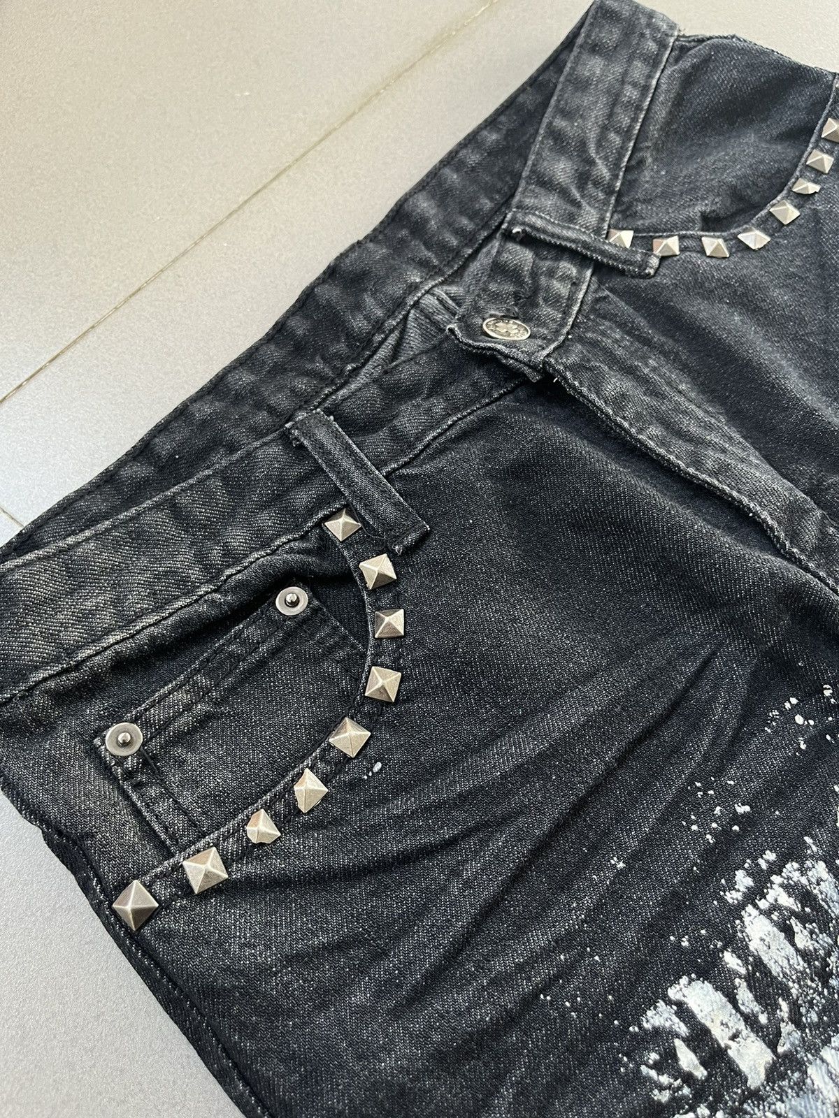14th Addiction BERNINGS SHO SEDITIONARIES POEM DISTRESSED PUNK STYLE DENIM Size US 32 / EU 48 - 8 Thumbnail