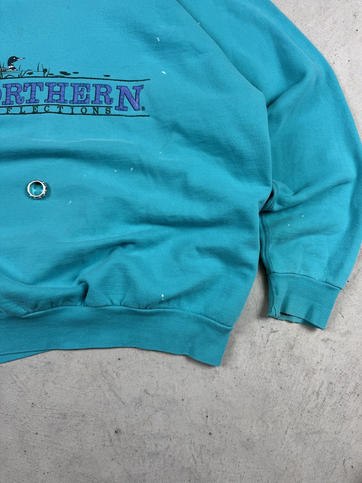 Northern Reflections × Vintage 1990s Northern Reflection Teal Duck Crewneck Size US L / EU 52-54 / 3 - 2 Thumbnail