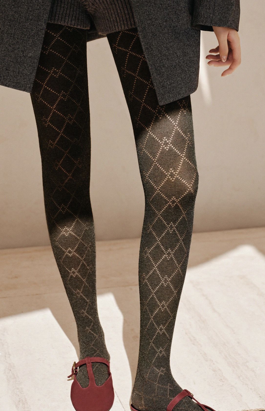 Calzedonia Calzedonia Diamond Tights with Cashmere size 3/4 M/L Grey Size ONE SIZE - 4 Thumbnail