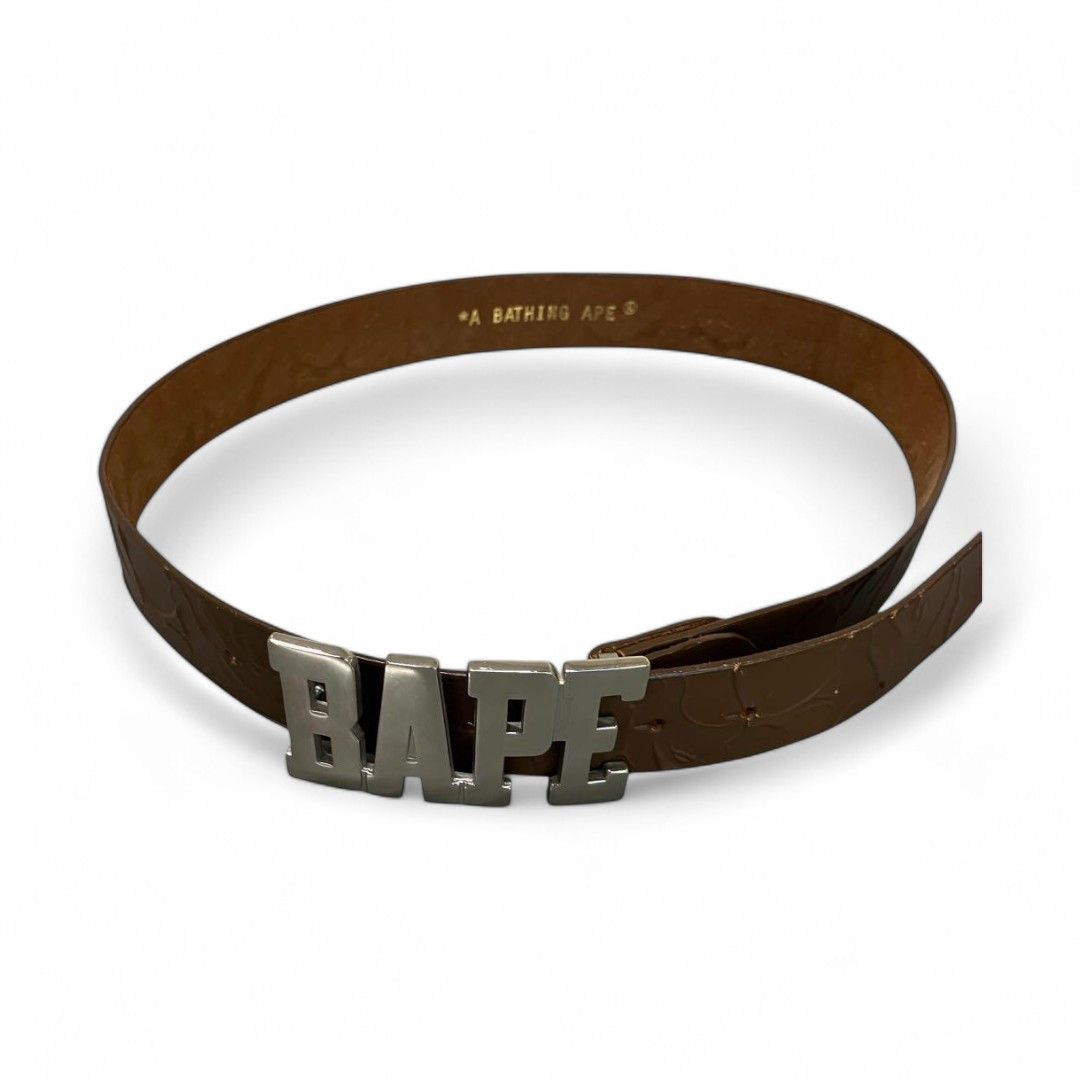Bape A Bathing Ape (BAPE) - L Embossed Snake Buckle Belt Size ONE SIZE - 2 Thumbnail
