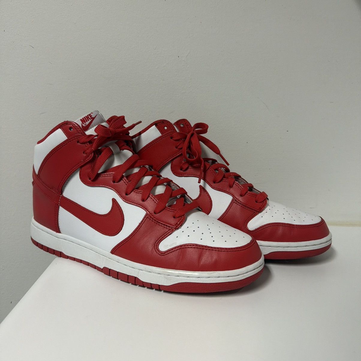 Nike Nike University Red Hi-top Dunk Size US 12 / EU 45 - 4 Thumbnail