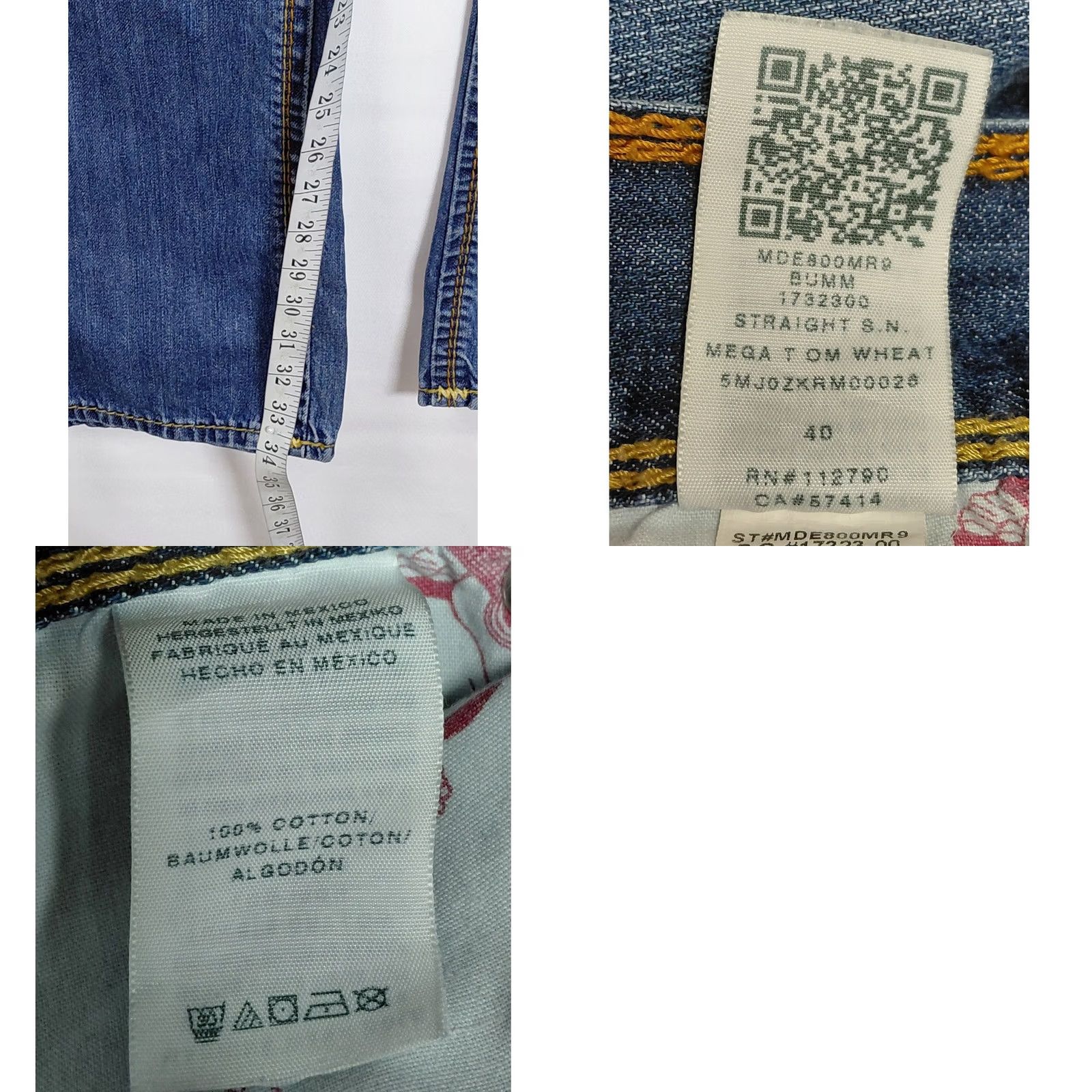 True Religion True Religion Jeans Blue Solid Denim Men Size 40 Regular Fit Size US 40 / EU 56 - 9 Thumbnail