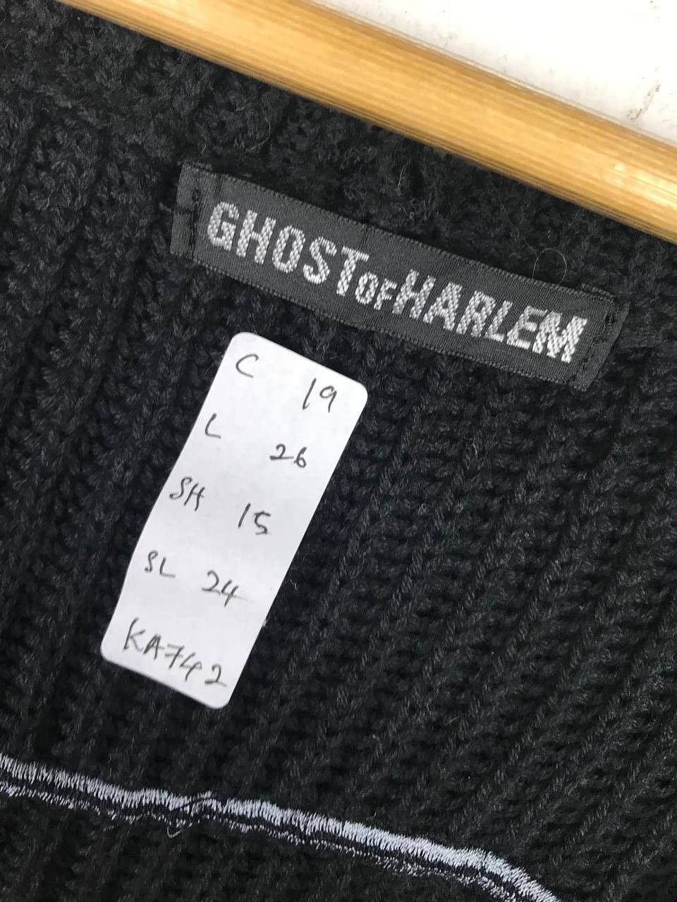 If Six Was Nine × Le Grande Bleu (L.G.B.) × Vintage Vintage Ghost Of Harlem Rare Design Knit Hoodie Size US M / EU 48-50 / 2 - 4 Thumbnail