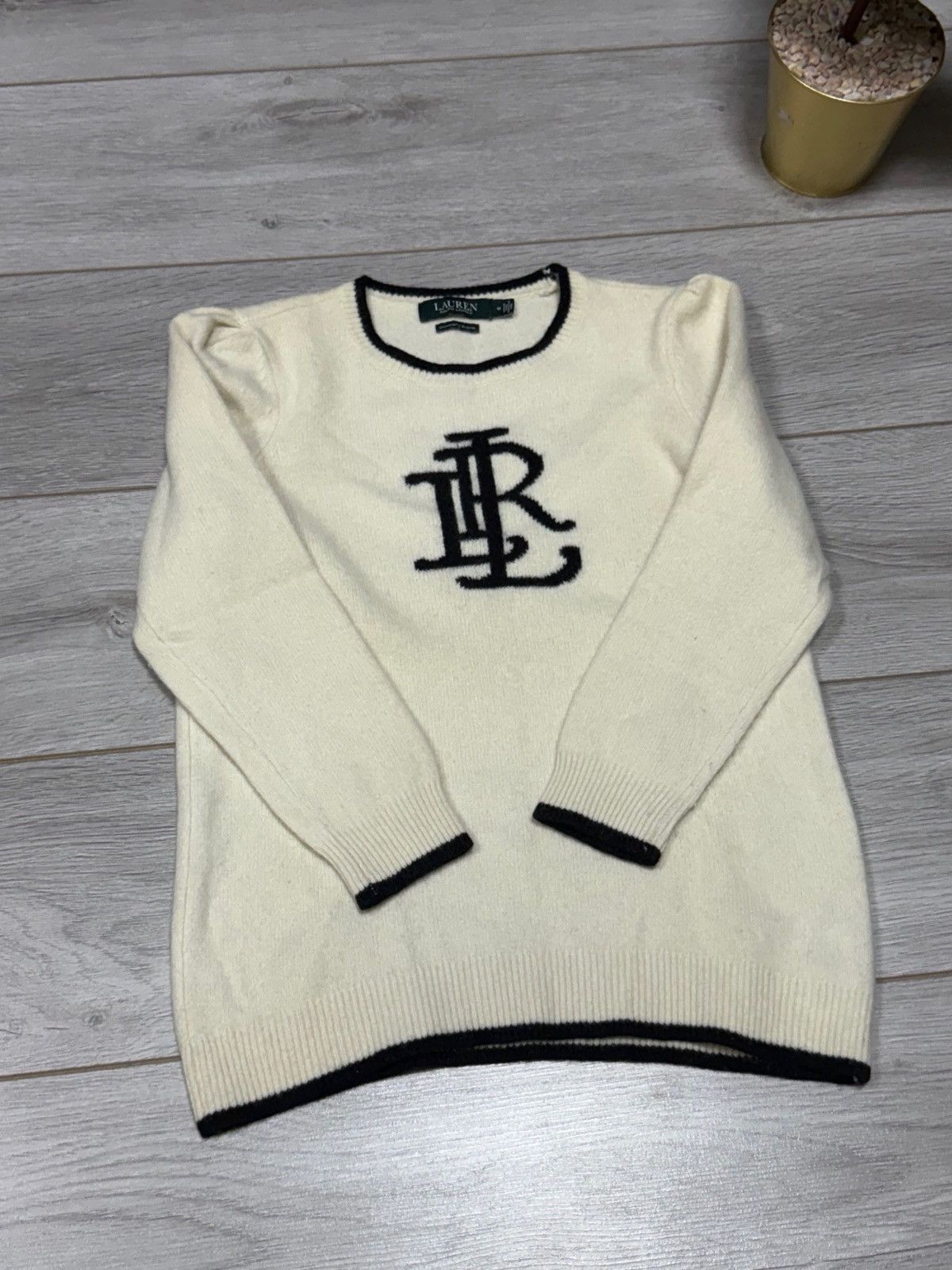 Polo Ralph Lauren POLO RL Ralph Lauren cashmere wool big logo sweater Size M / US 6-8 / IT 42-44 - 2 Thumbnail