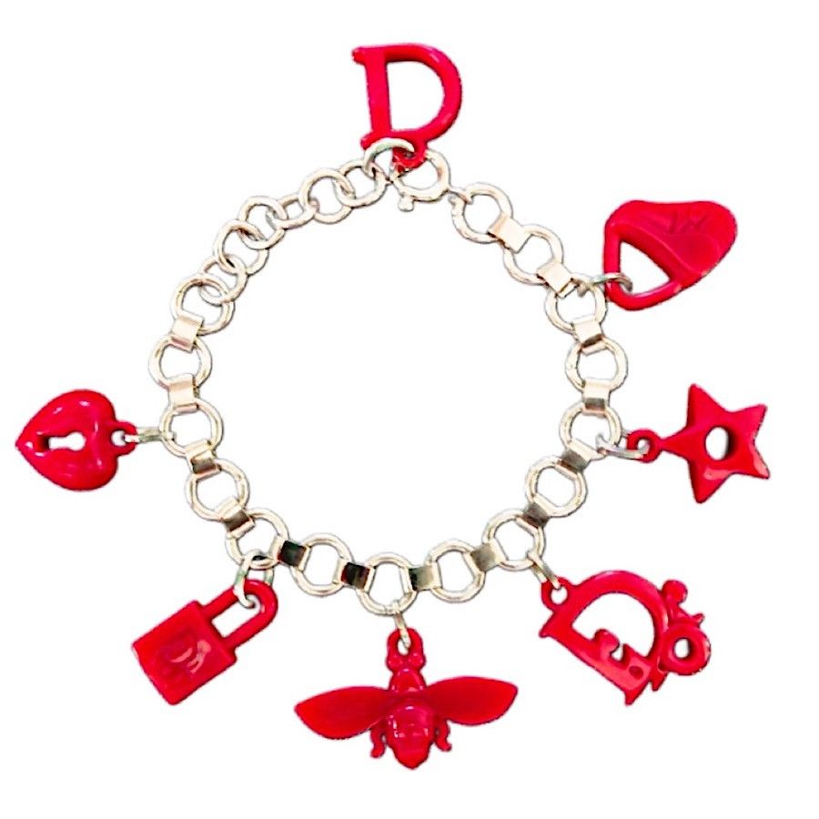 Dior Authentic Christian Dior Galliano Multi Charm Chain Bracelet Size ONE SIZE - 1 Thumbnail