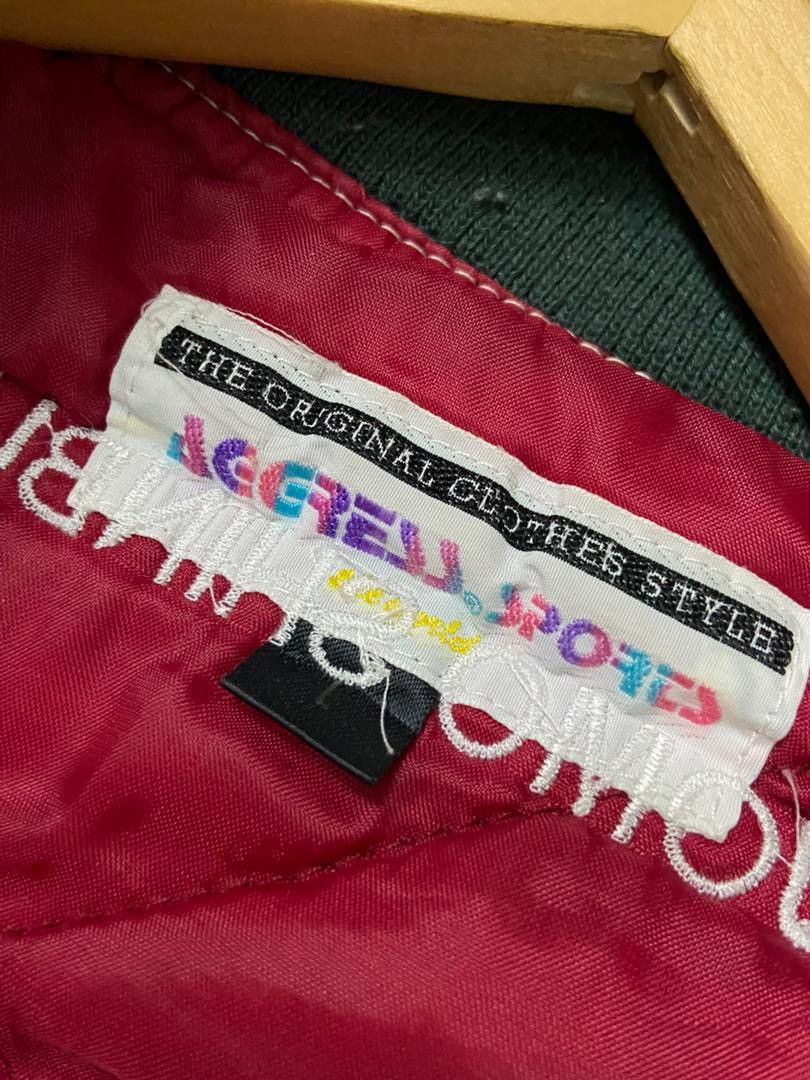 Japanese Brand Agress Sports Brand Color Block Bomber Style Jacket (183) Size US M / EU 48-50 / 2 - 3 Thumbnail