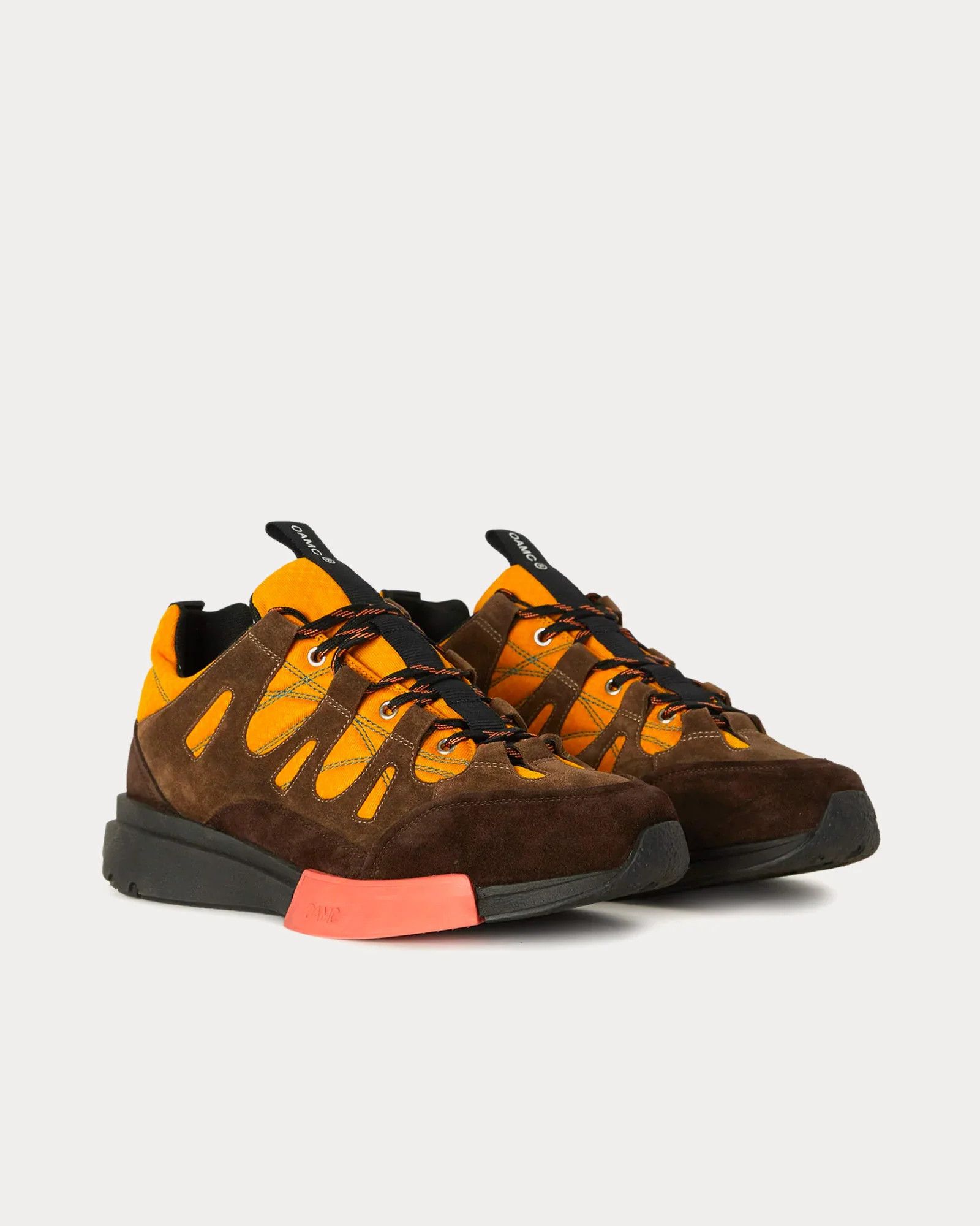 OAMC o1y0225 Logo Low-Top Sneakers in Brown/Yellow Size US 6 / EU 39 - 2 Thumbnail
