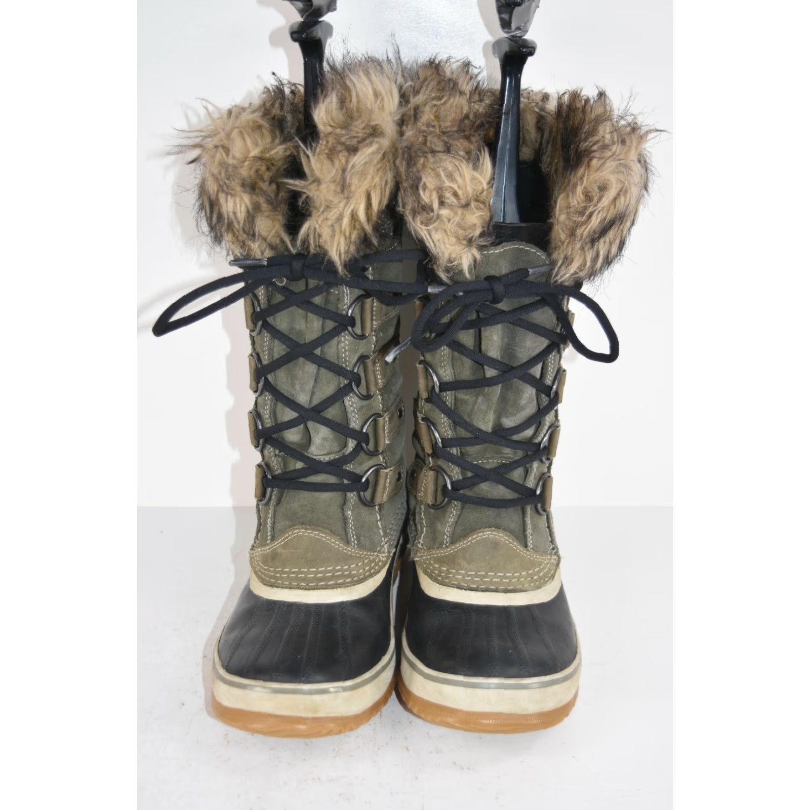 SOREL Sorel Joan Of Arctic Waterproof Faux Fur Snow Boots 7 Green/Black NL1540-383 Boots Women Size US 5 / IT 35 - 3 Thumbnail