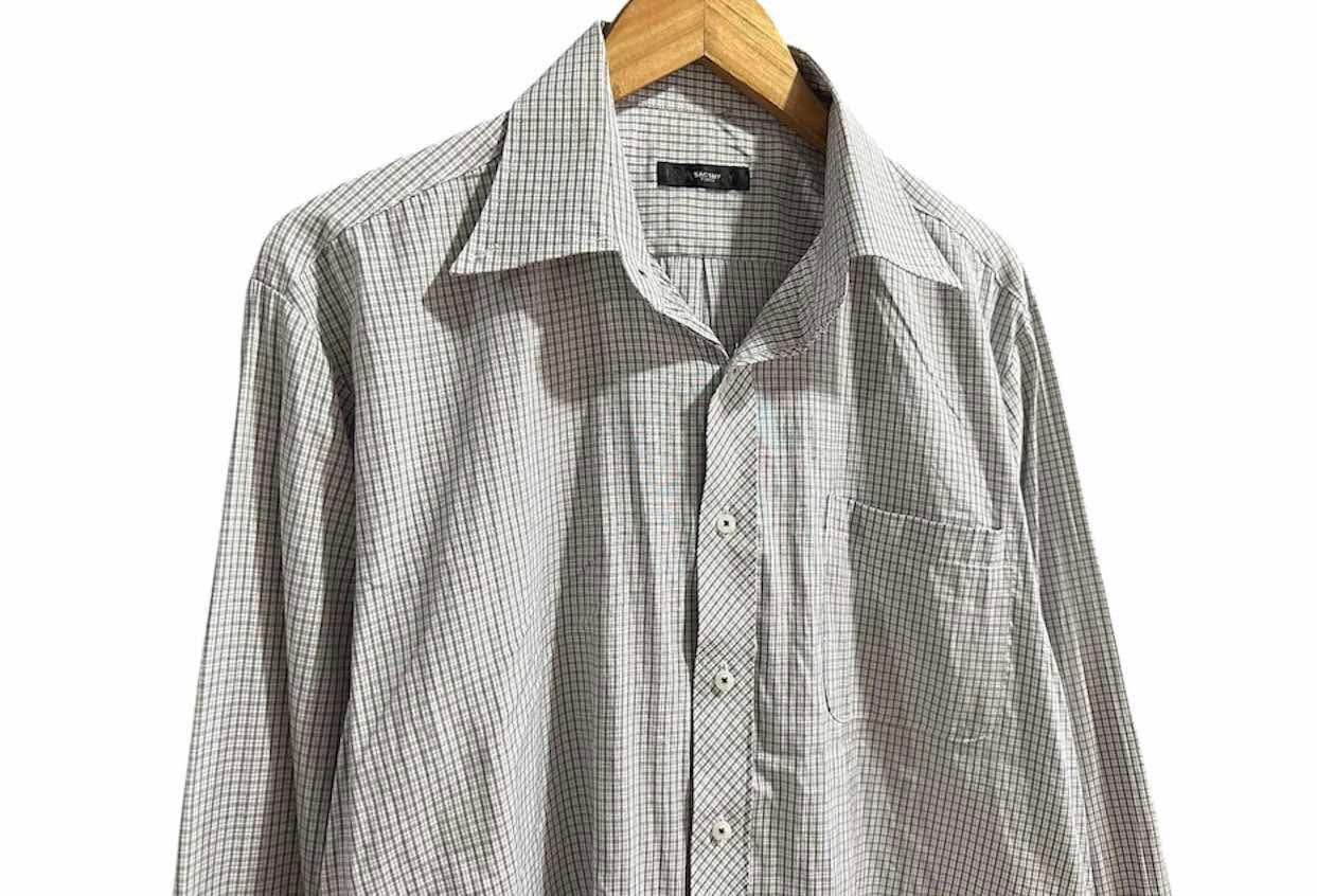 Yohji Yamamoto 🔥Vintage Sacsny Y’Saccs Yohji Yamamoto Shirt Ls Grid Size US L / EU 52-54 / 3 - 10 Thumbnail