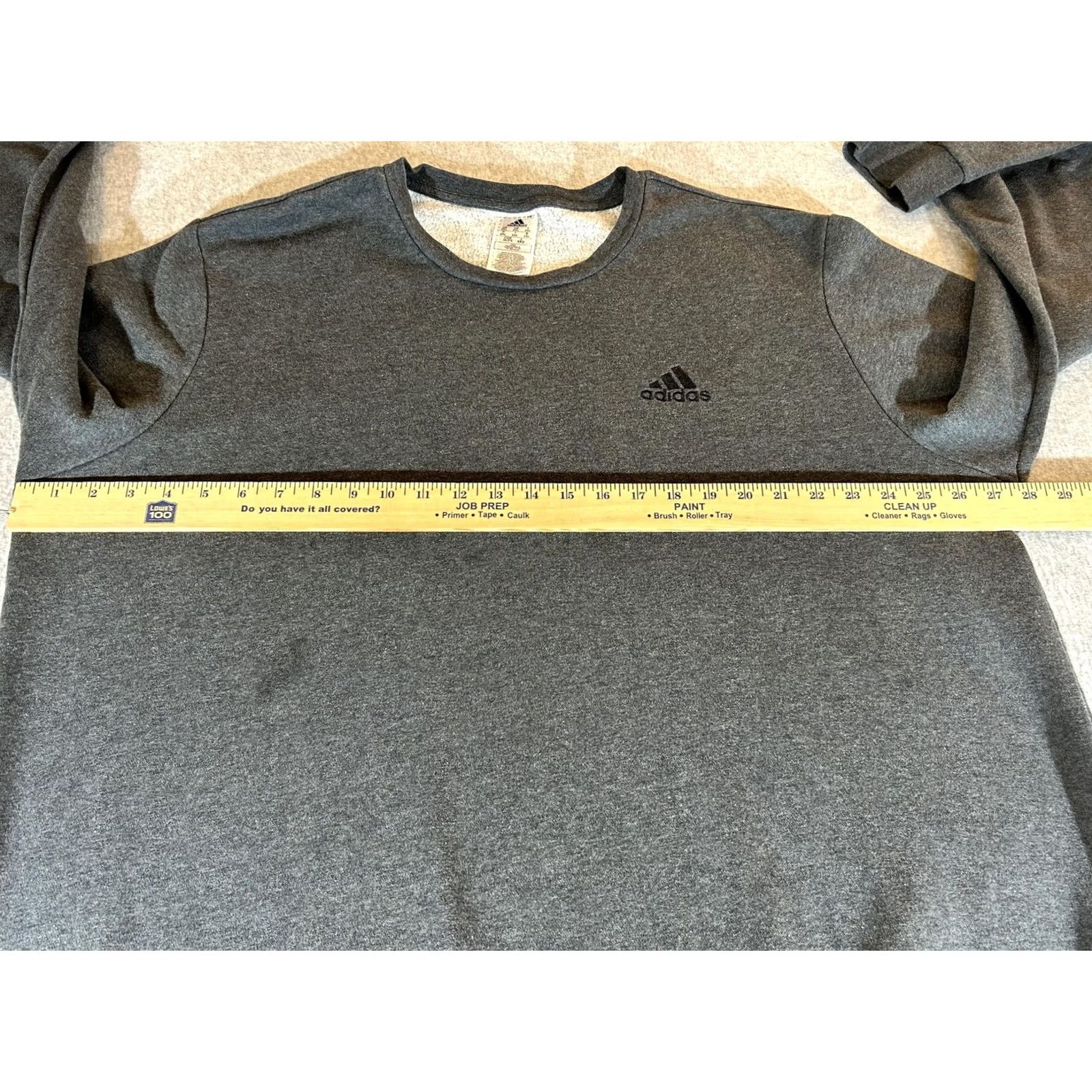 Adidas Adidas Sweatshirt Mens 2XL Gray Crewneck Fleece Sportswear Athleisure Casual XXL Size US XXL / EU 58 / 5 - 3 Thumbnail
