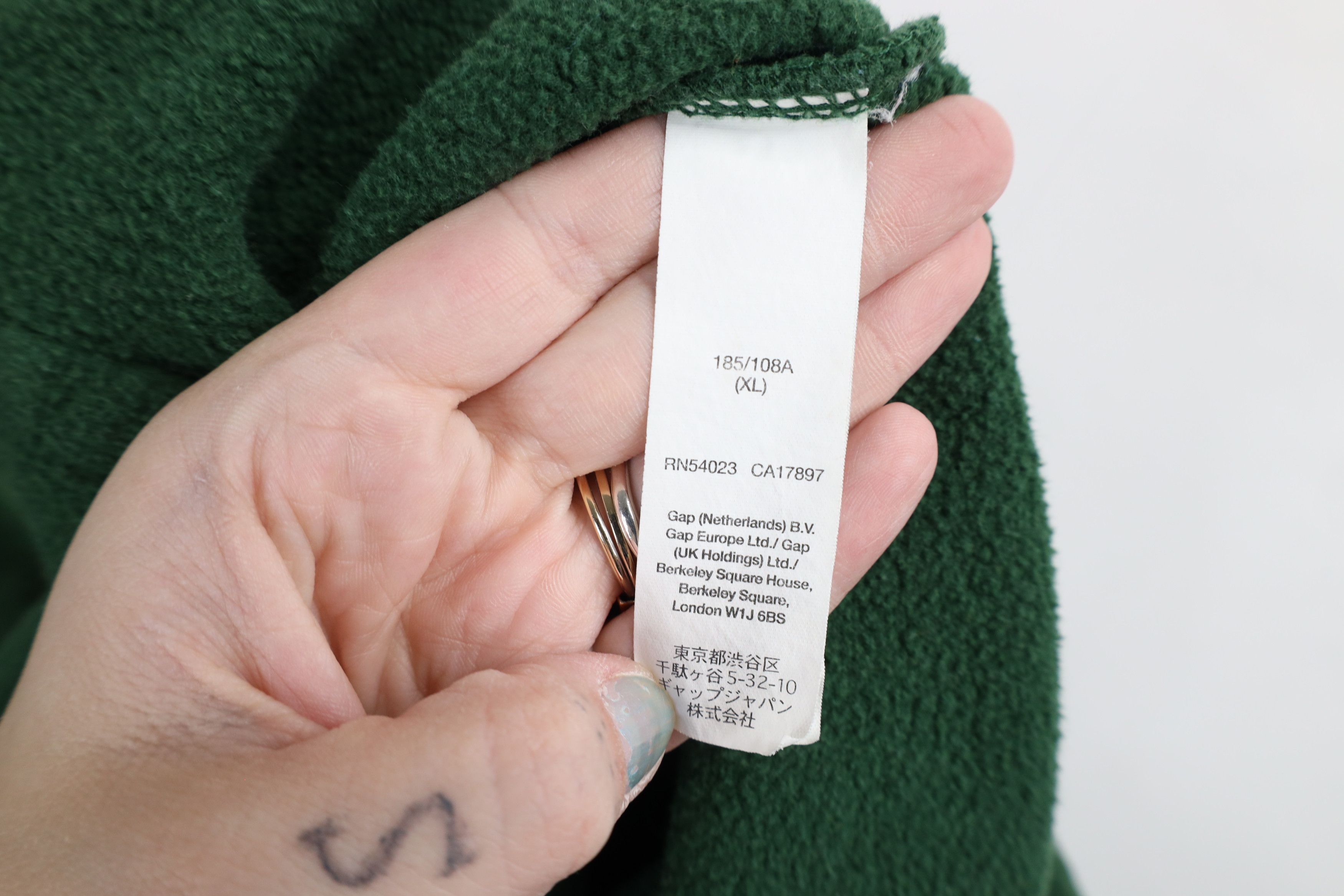 Gap × Vintage Vintage Gap Spell Out Block Letter Hoodie Sweatshirt Green Size US XL / EU 56 / 4 - 11 Thumbnail