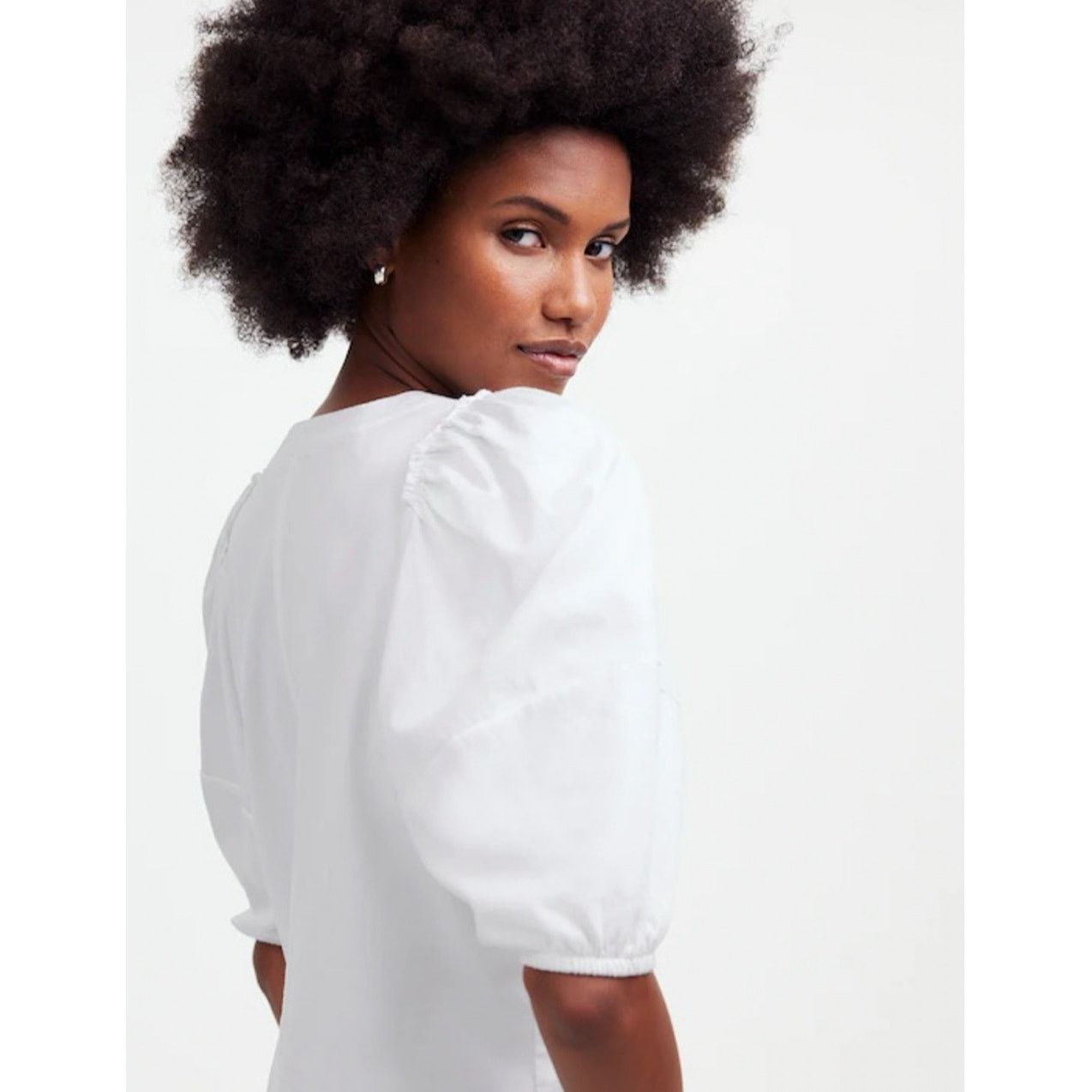 Madewell NWT Madewell Puff-Sleeve Tee In White Size XS Size XS / US 0-2 / IT 36-38 - 3 Thumbnail