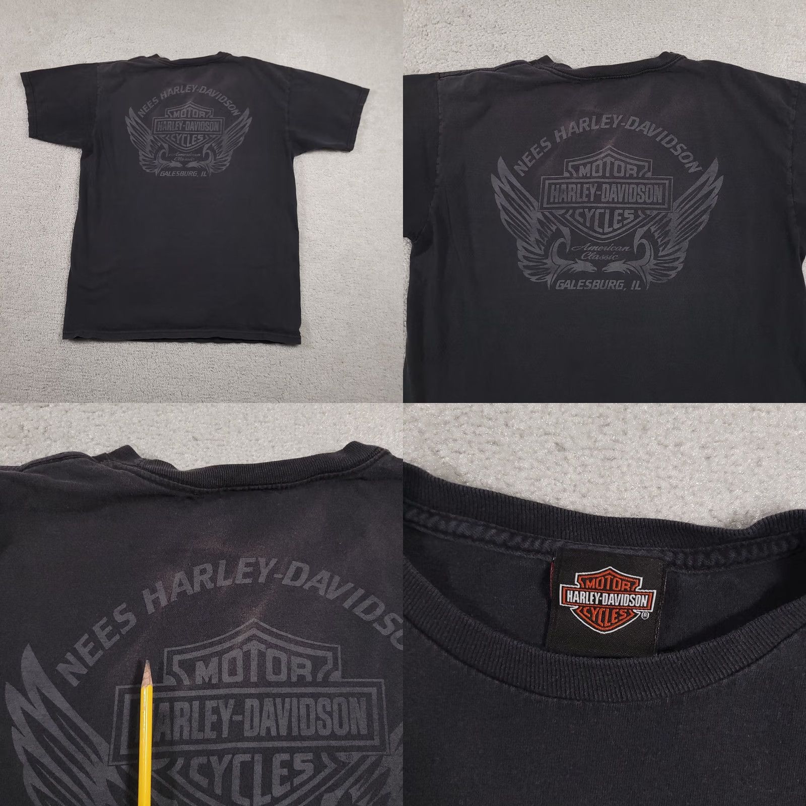 Harley Davidson Harley-Davidson Shirt Mens Medium Black #1 Motorcycle Riding Y2K Grunge Tee Size US M / EU 48-50 / 2 - 9 Thumbnail