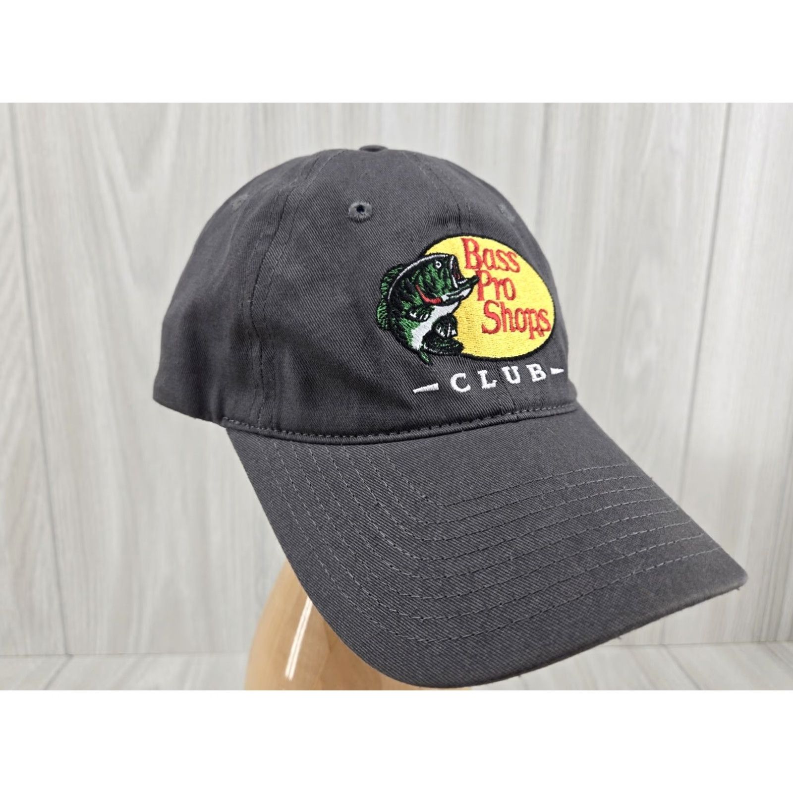 Bass Pro Shops VINTAGE Bass Pro Shops Club Hat Gray Baseball Cap Embroidered Adjustable Advertising Men Baseball Cap Size ONE SIZE - 4 Thumbnail