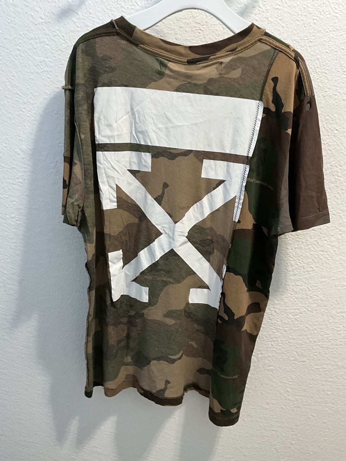 Off-White Camouflage Spliced T Shirt Size US XL / EU 56 / 4 - 4 Thumbnail