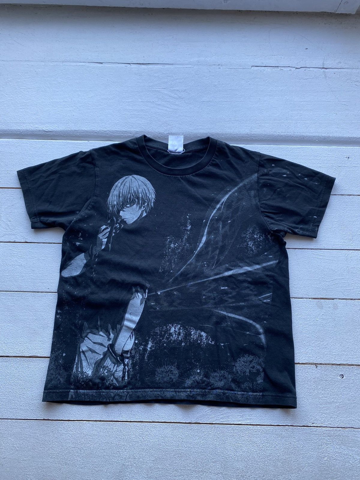 Cartoon Network × Japanese Brand × Vintage Vntg Tokyo Ghoul Kaneki Ken Graphic Tee Japanese Medium Size US M / EU 48-50 / 2 - 1 Thumbnail