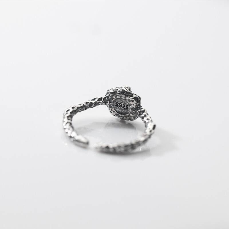 Jewelry Creative Black Stone Ring Size ONE SIZE - 4 Thumbnail