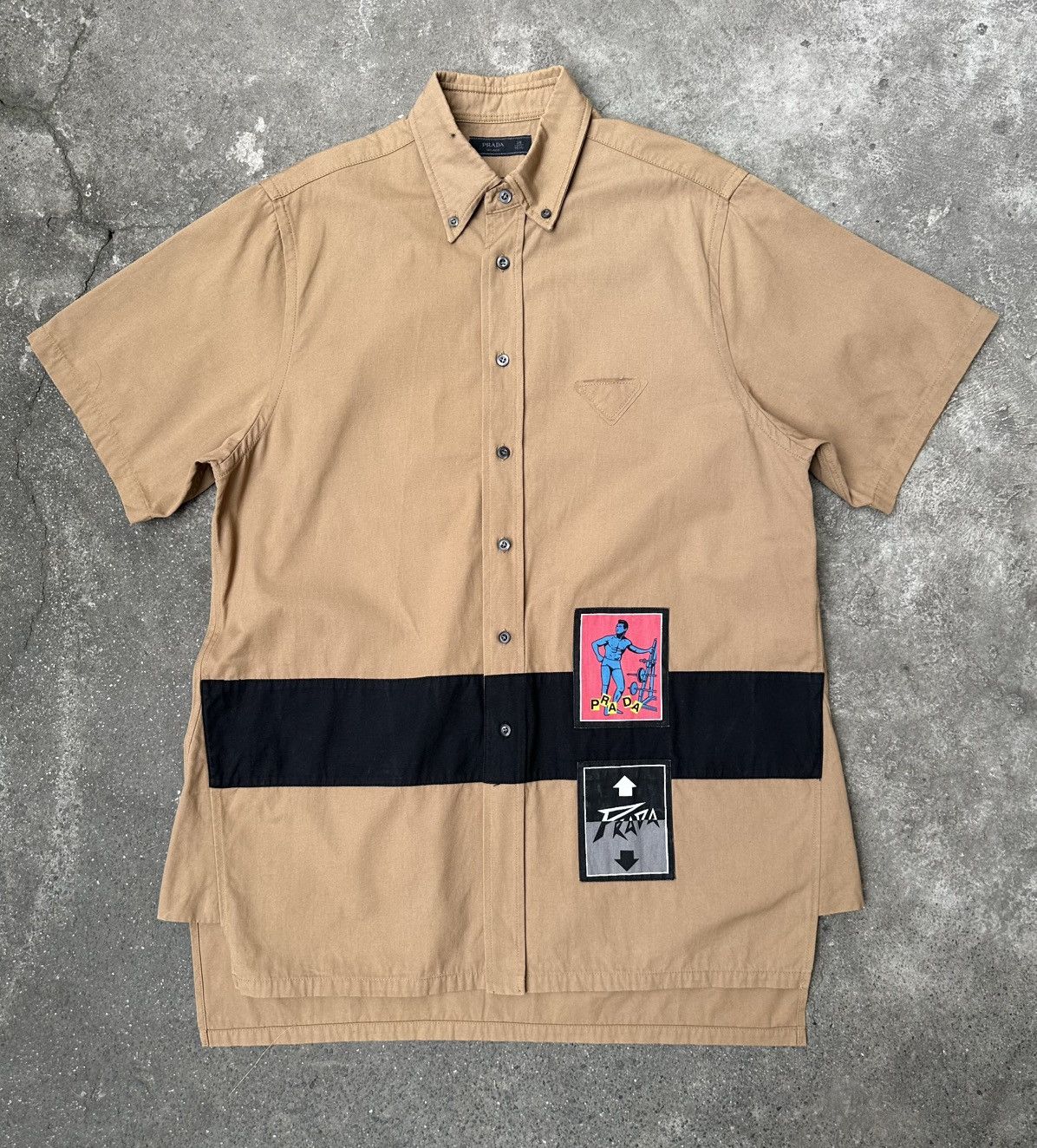 Prada Prada - S/S20 Oversized Patches Button Down - Emblem Logo Size US M / EU 48-50 / 2 - 3 Thumbnail