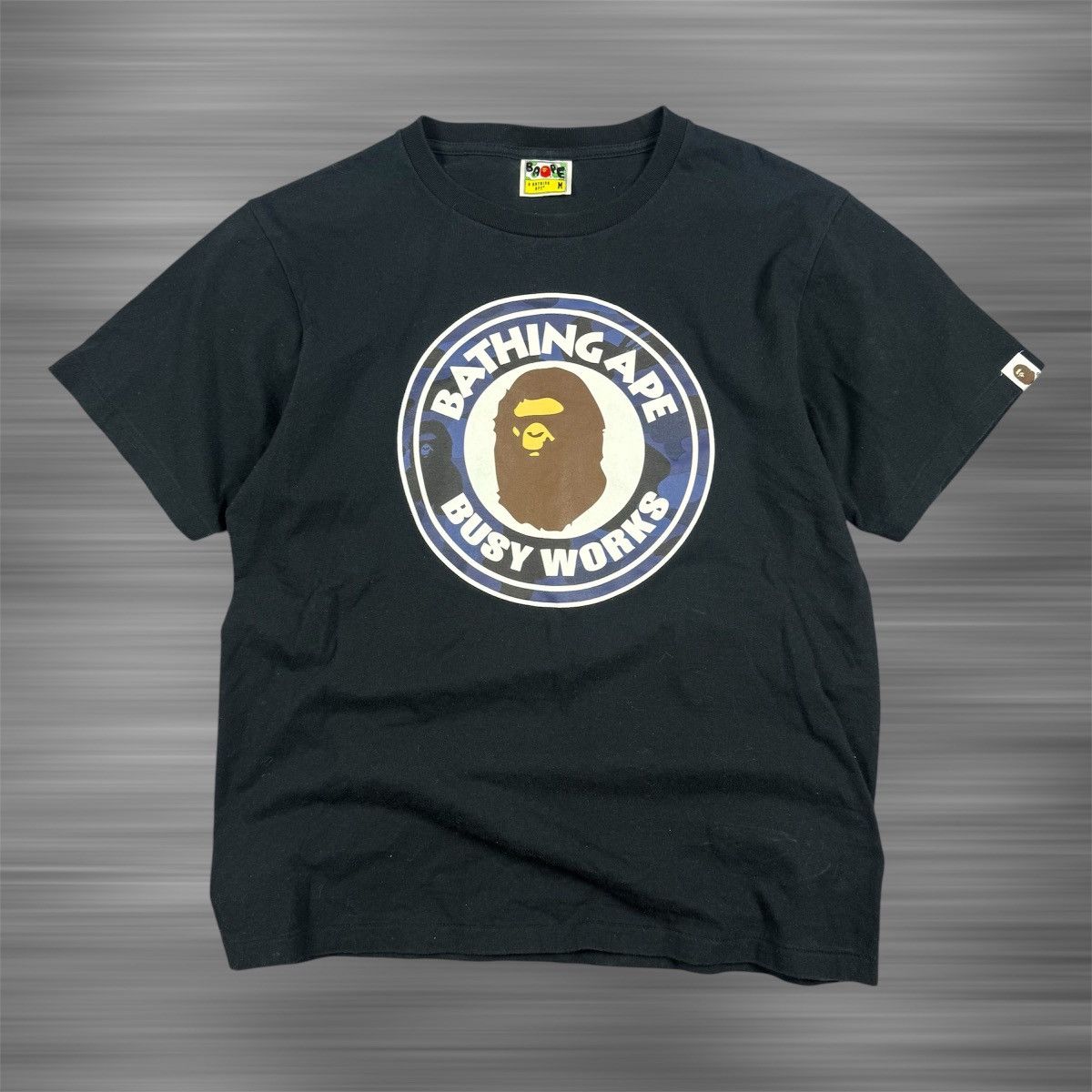 Bape BAPE Busy Works Camo ‘Black’ T-Shirt Size US M / EU 48-50 / 2 - 1 Thumbnail