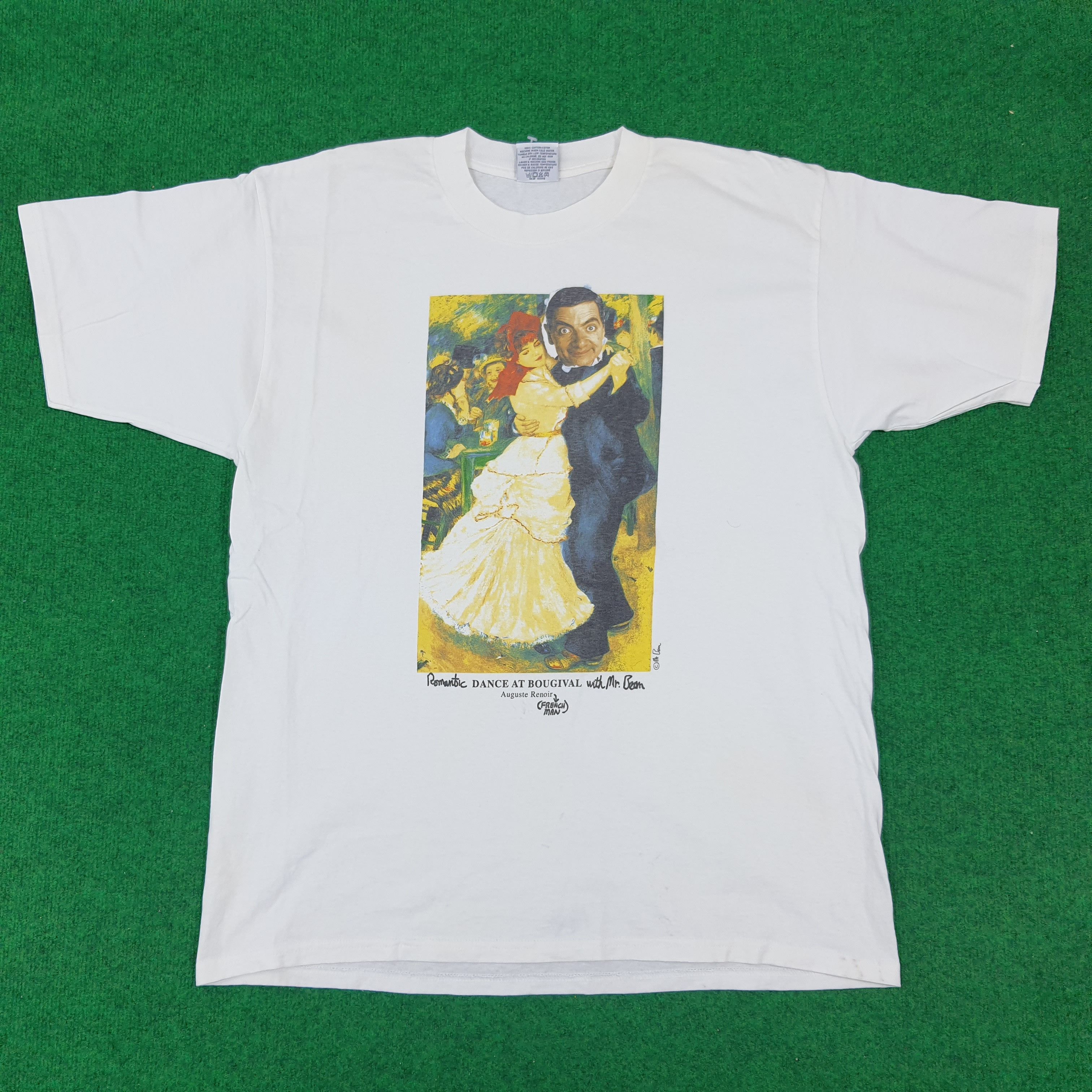 Vintage Vintage Auguste Renoir Exhibition Art Mr.Bean Parody Tshirt Size US XL / EU 56 / 4 - 1 Thumbnail