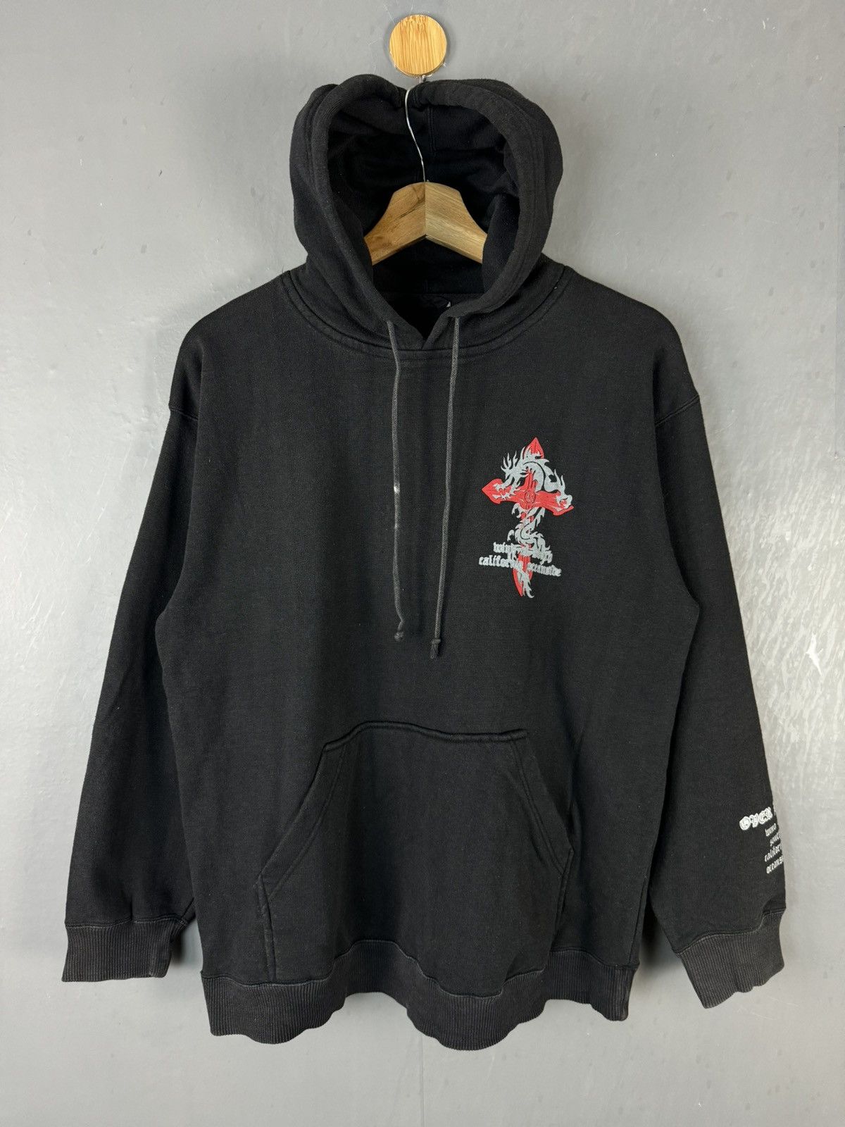 Dragonfly × Japanese Brand × Vintage JAPANESE DESIGN DRAGON FLY CROSS LOGO HOODIE SWEATSHIRT Size US S / EU 44-46 / 1 - 7 Thumbnail