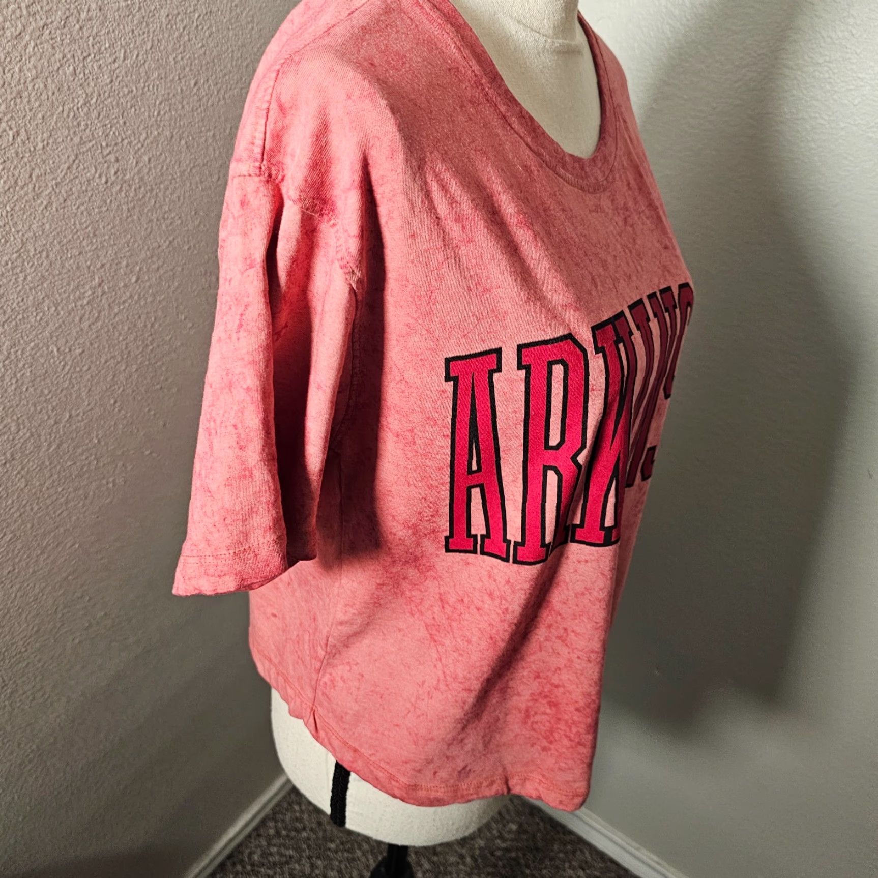 Vintage VINTAGE Pressbox Women's Cropped T-Shirt Red L Short Sleeve Crew Neck Shirt Size L Woman Size L / US 10 / IT 46 - 4 Thumbnail