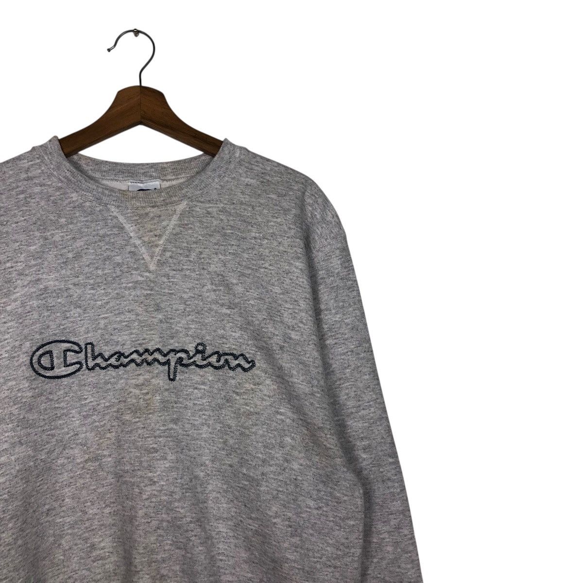 Vintage Vintage Champion Embroidered Script Sweatshirt – Grey Size US M / EU 48-50 / 2 - 7 Thumbnail